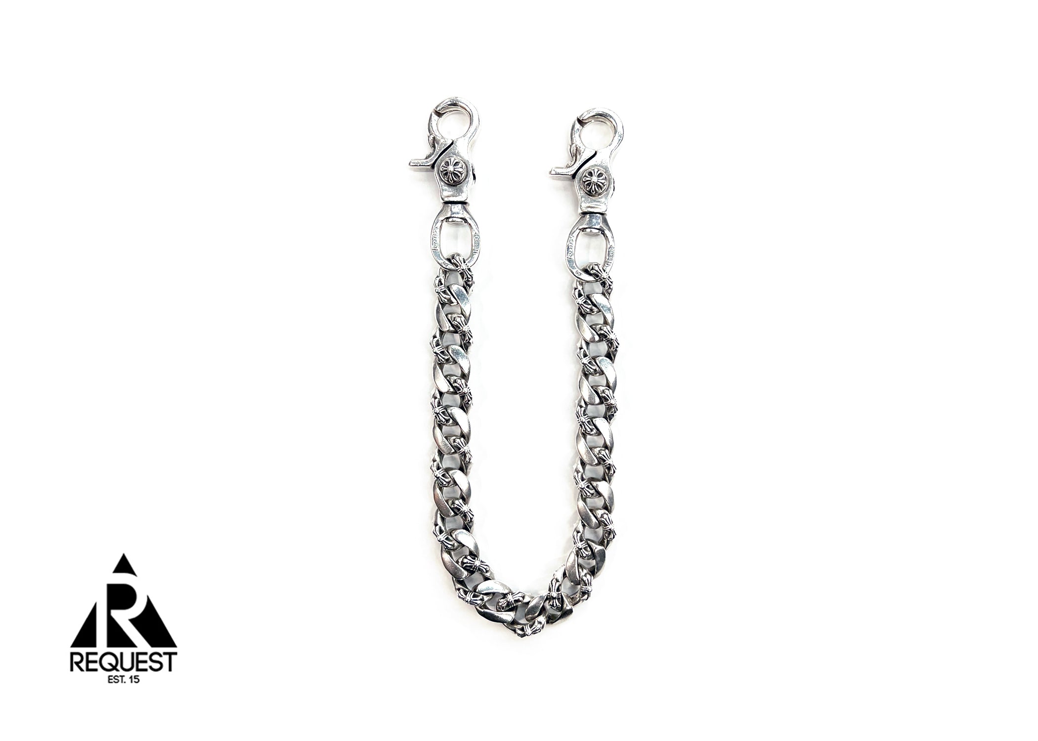 Chrome Hearts Fancy Link Cuban Wallet Chain Double Claw ".925 Silver"