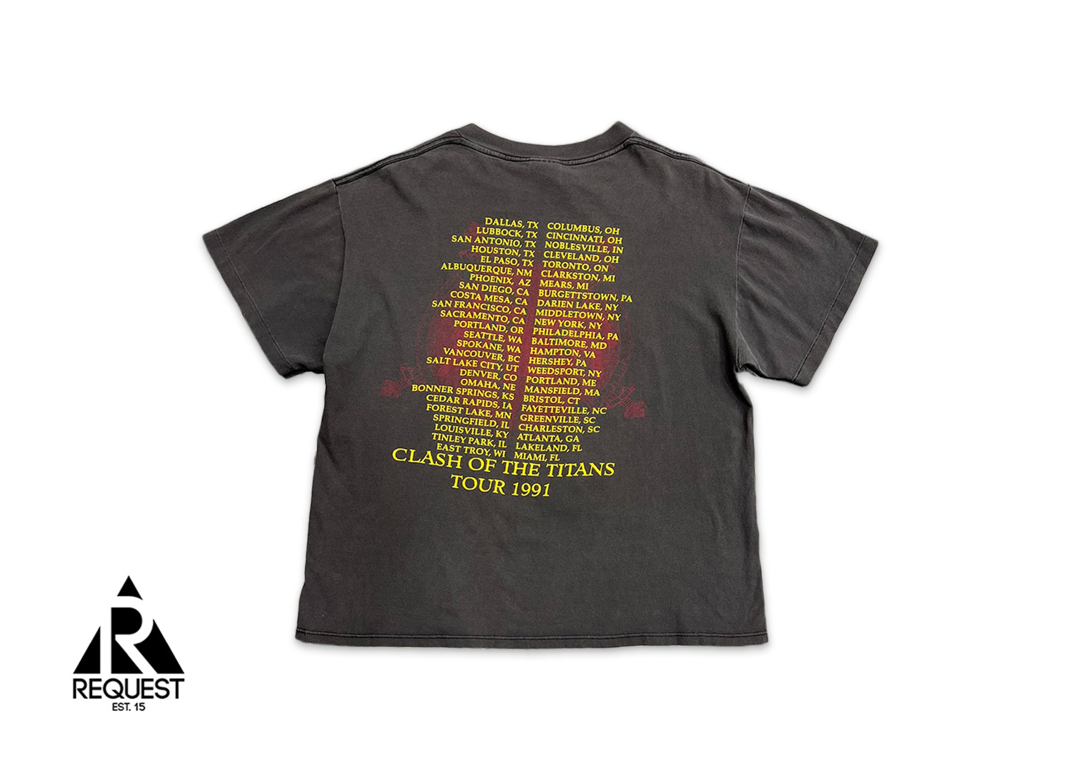 Vintage, Slayer 1991 Clash Of The Titans Tee