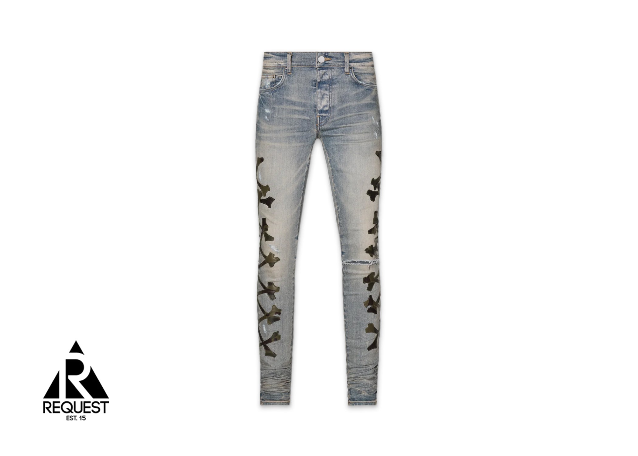 Amiri Camo Bones Jean “Clay Indigo”