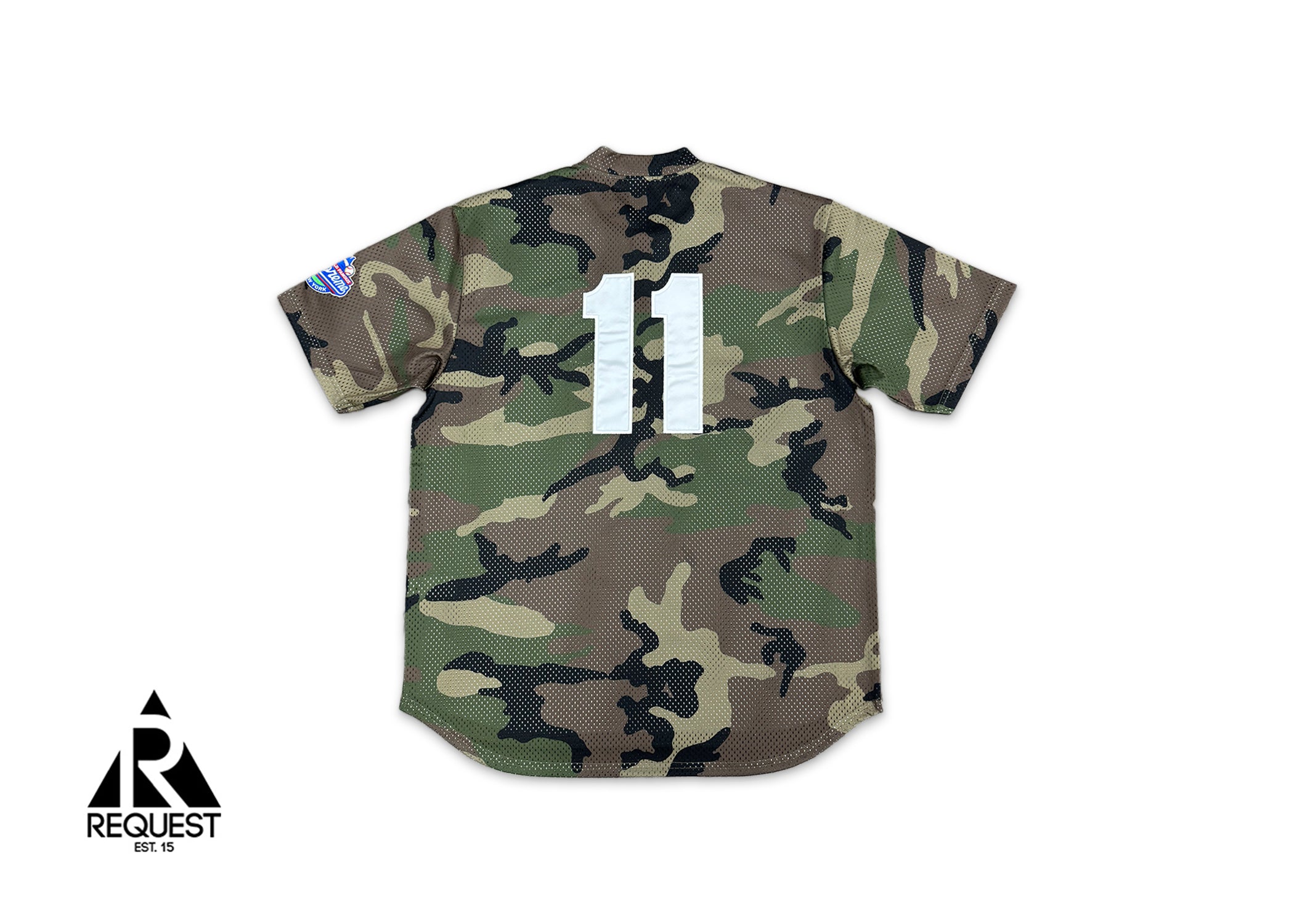 Supreme, Mesh Henley Baseball Jersey "Camo"