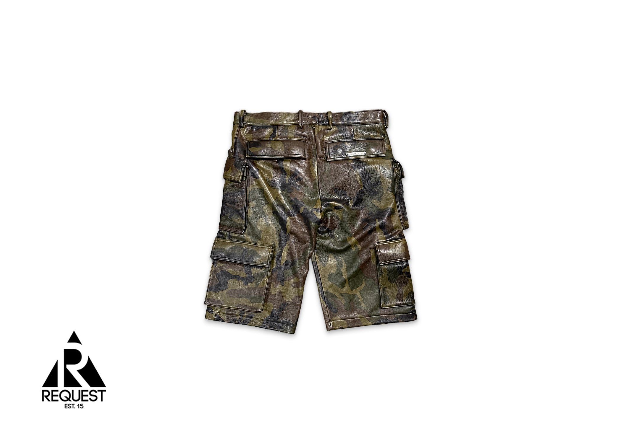 Chrome Hearts, Leather Cargo Shorts "Camouflage"
