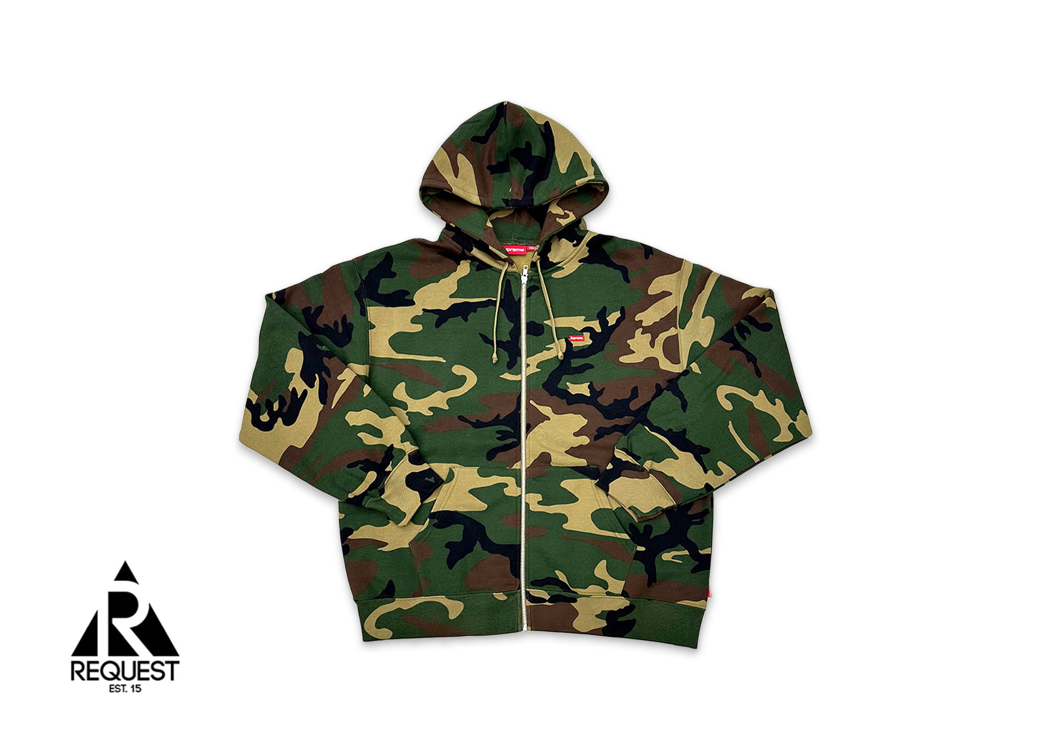 Supreme, Small Box Logo Zip Hoodie FW24 "Woodland Camo"