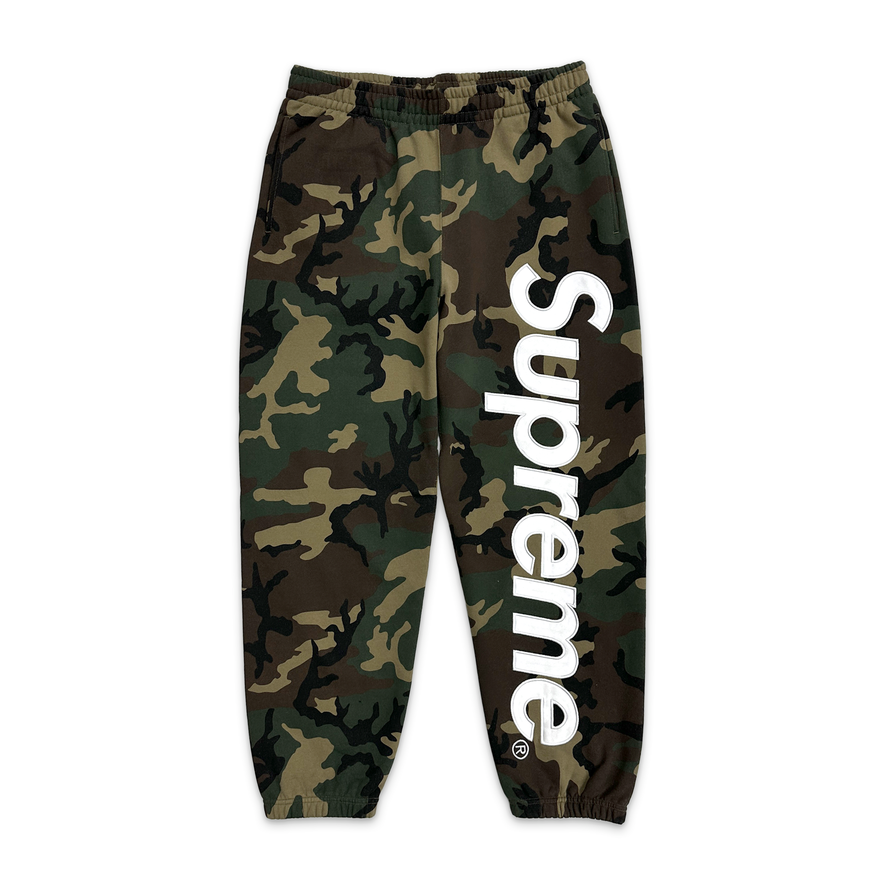 Supreme, Satin Appliqué Sweatpant SS26 “Woodland Camo"