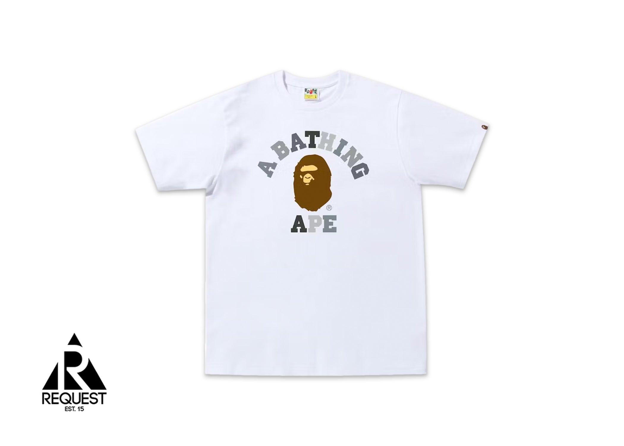A Bathing Ape BAPE Colors College Tee "White/Black"