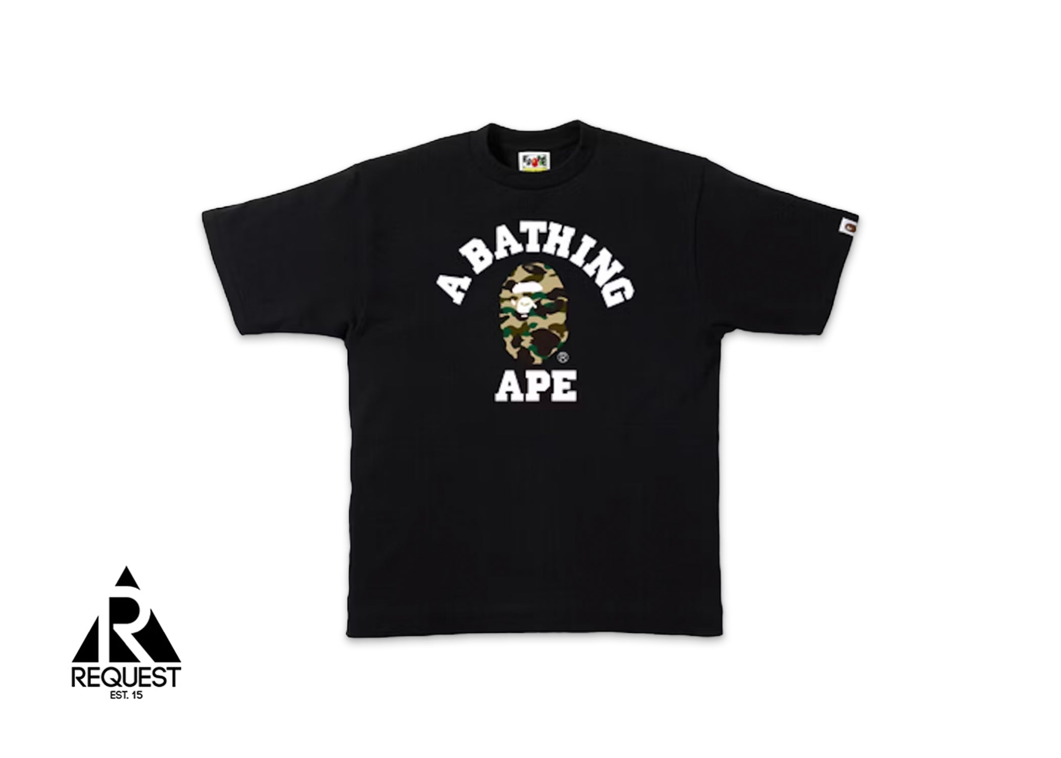 A Bathing Ape BAPE College Tee “Yellow Camo”