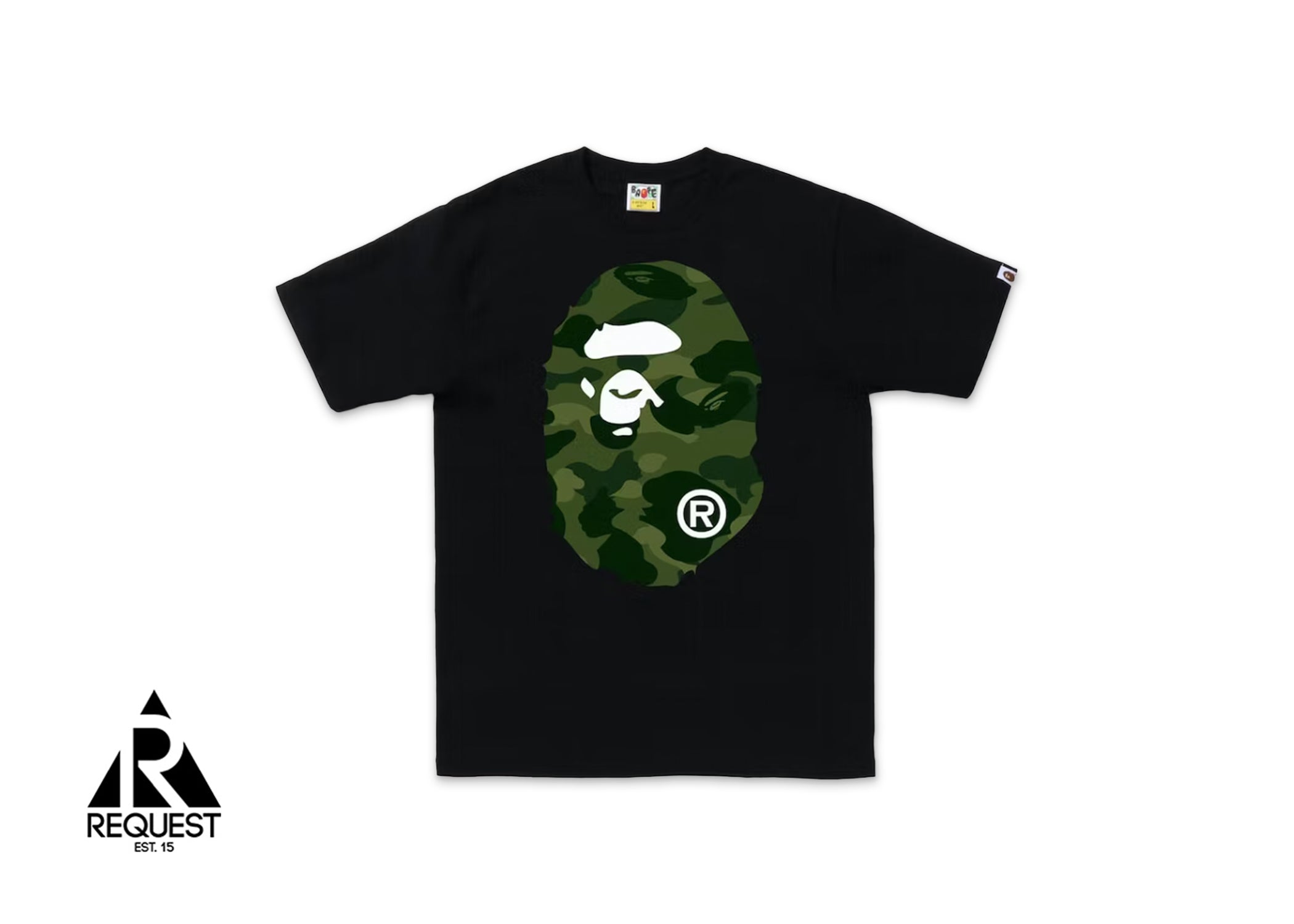 A Bathing Ape BAPE Color Camo Big Ape Head Tee (FW22) "Black/Green"