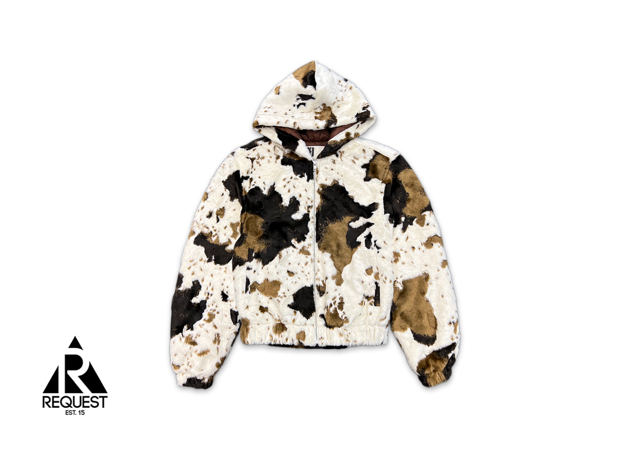 Sp5der, Faux Fur Cow Print Jacket