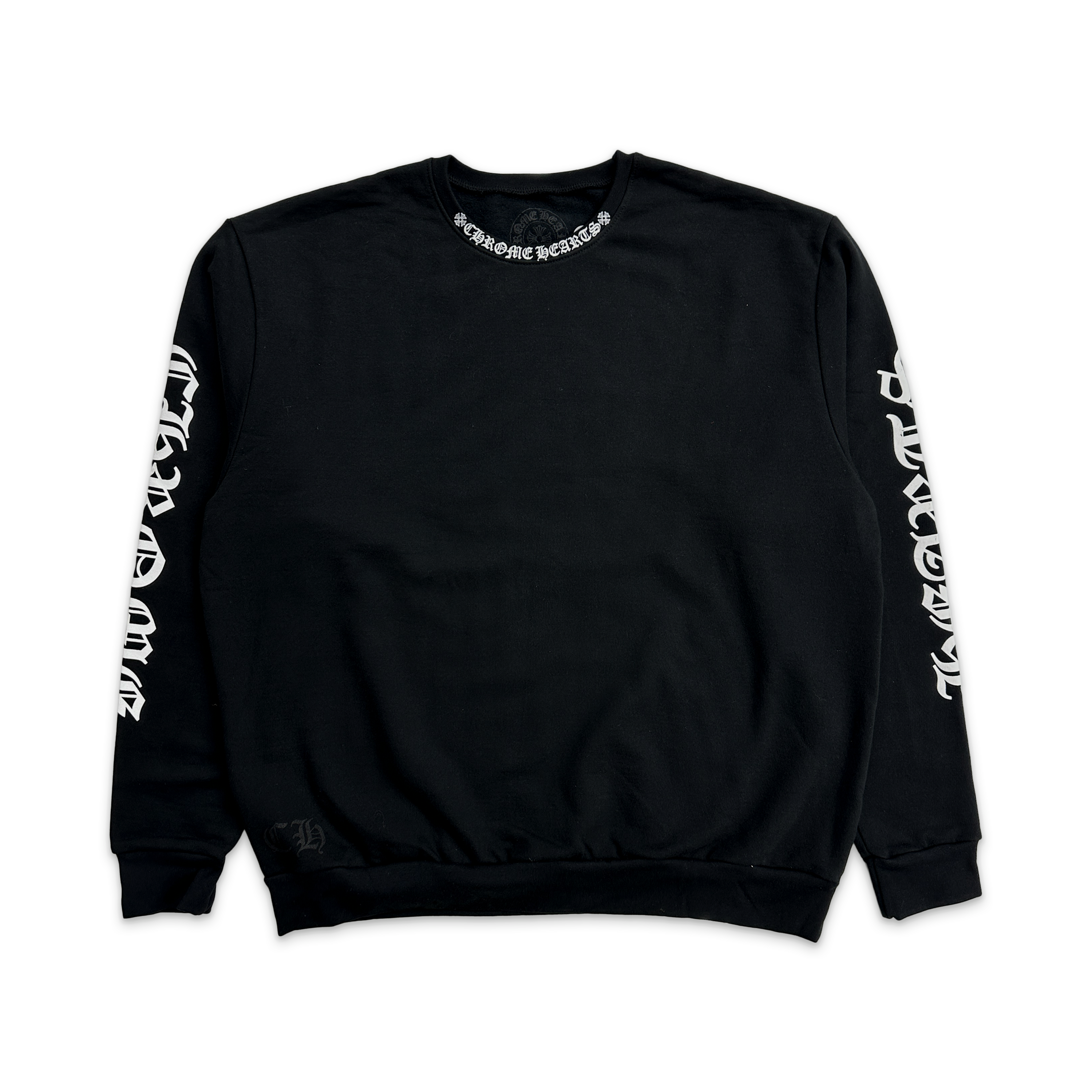 Chrome Hearts, Neck Logo Crewneck “Black”