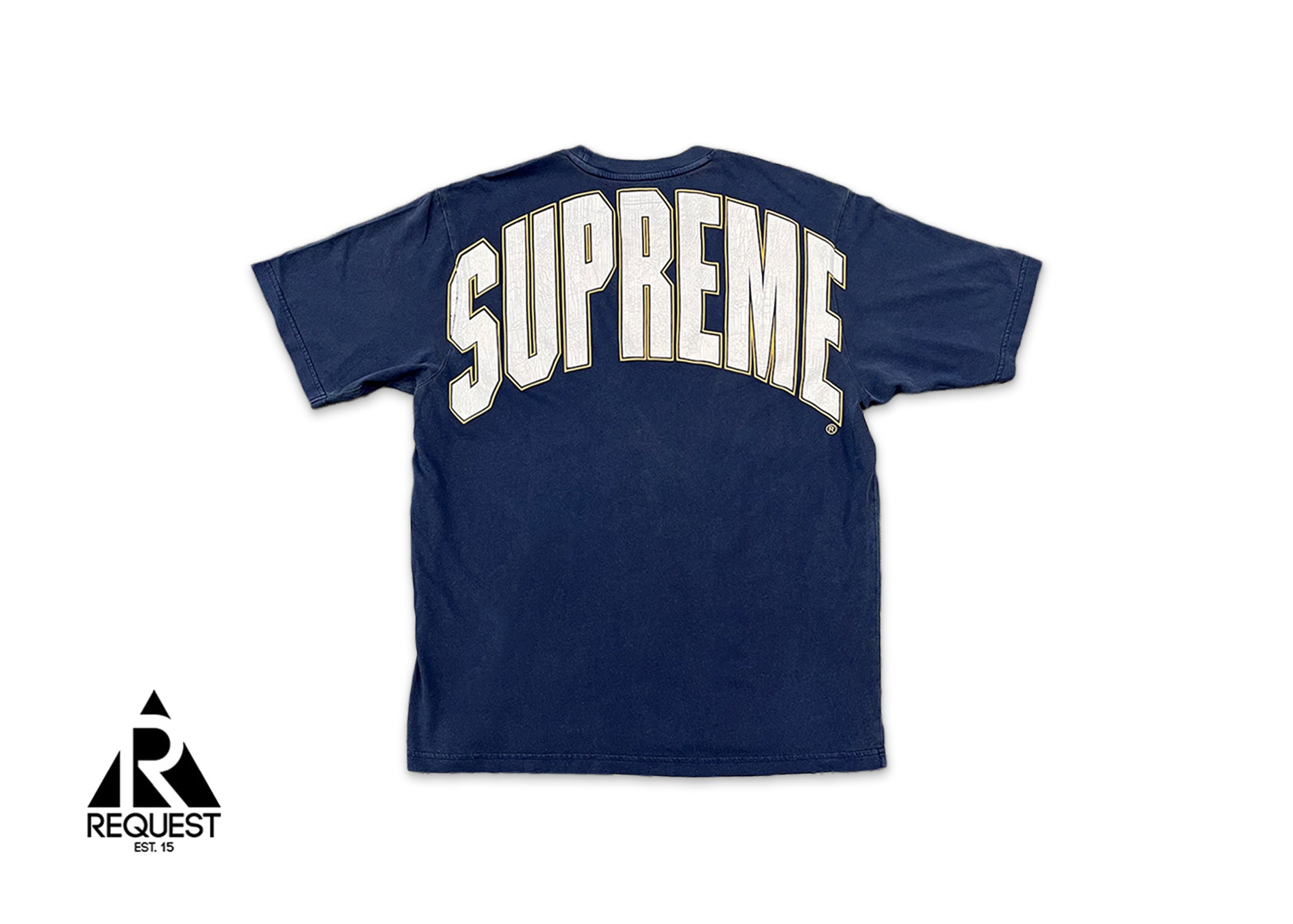 Supreme, Cracked Back Arc Tee "Navy"