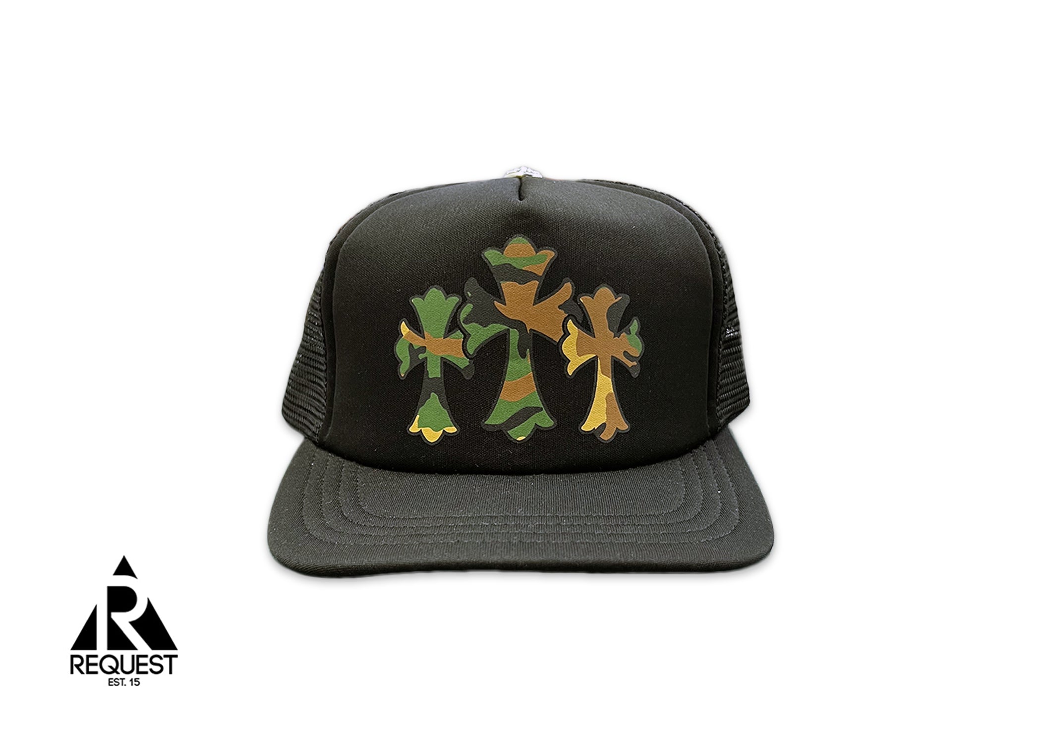 Chrome Hearts, Camo Triple Cross Trucker "Black"