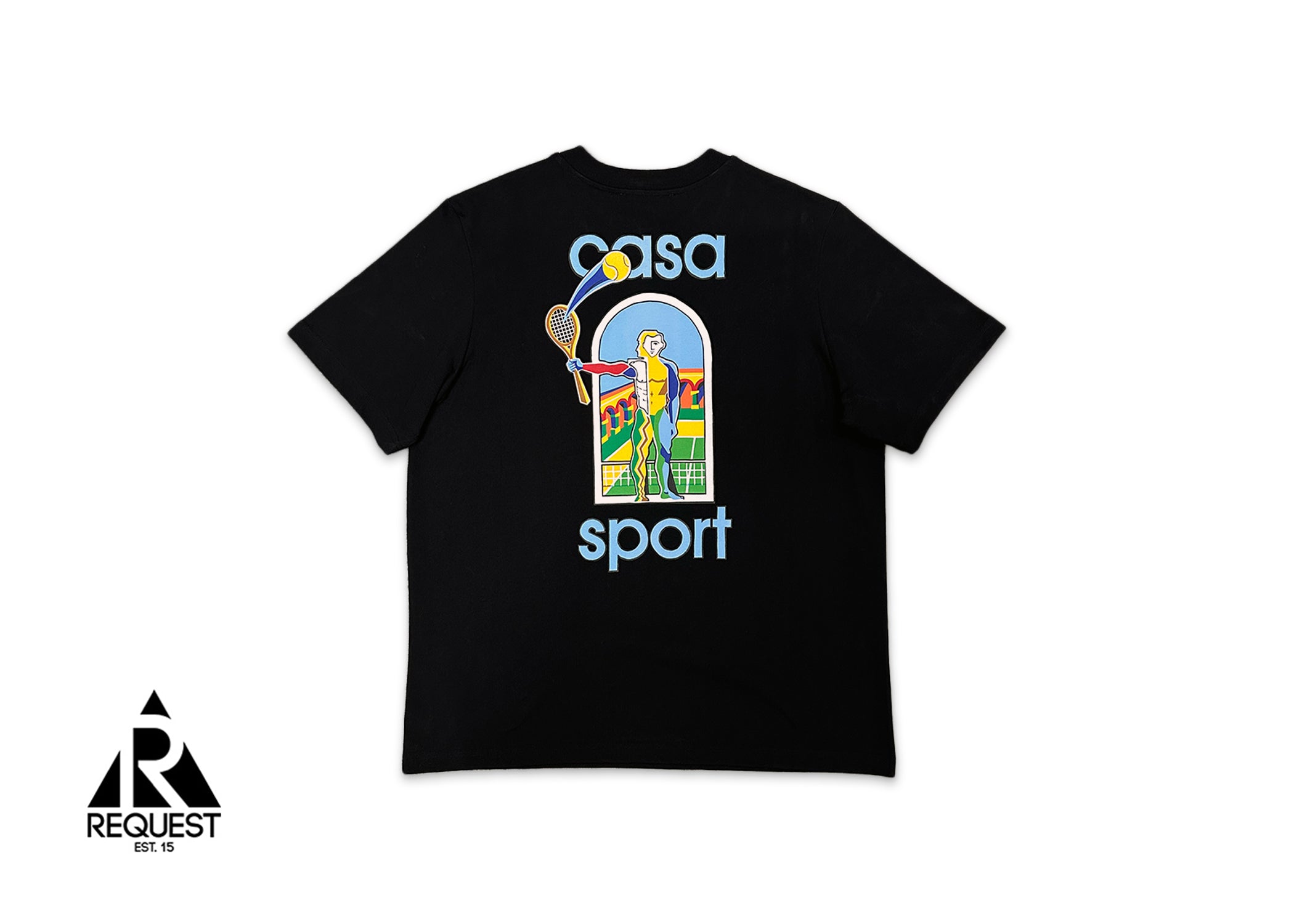 Casablanca, Le Jeu Colore Screen Printed Tee "Black"