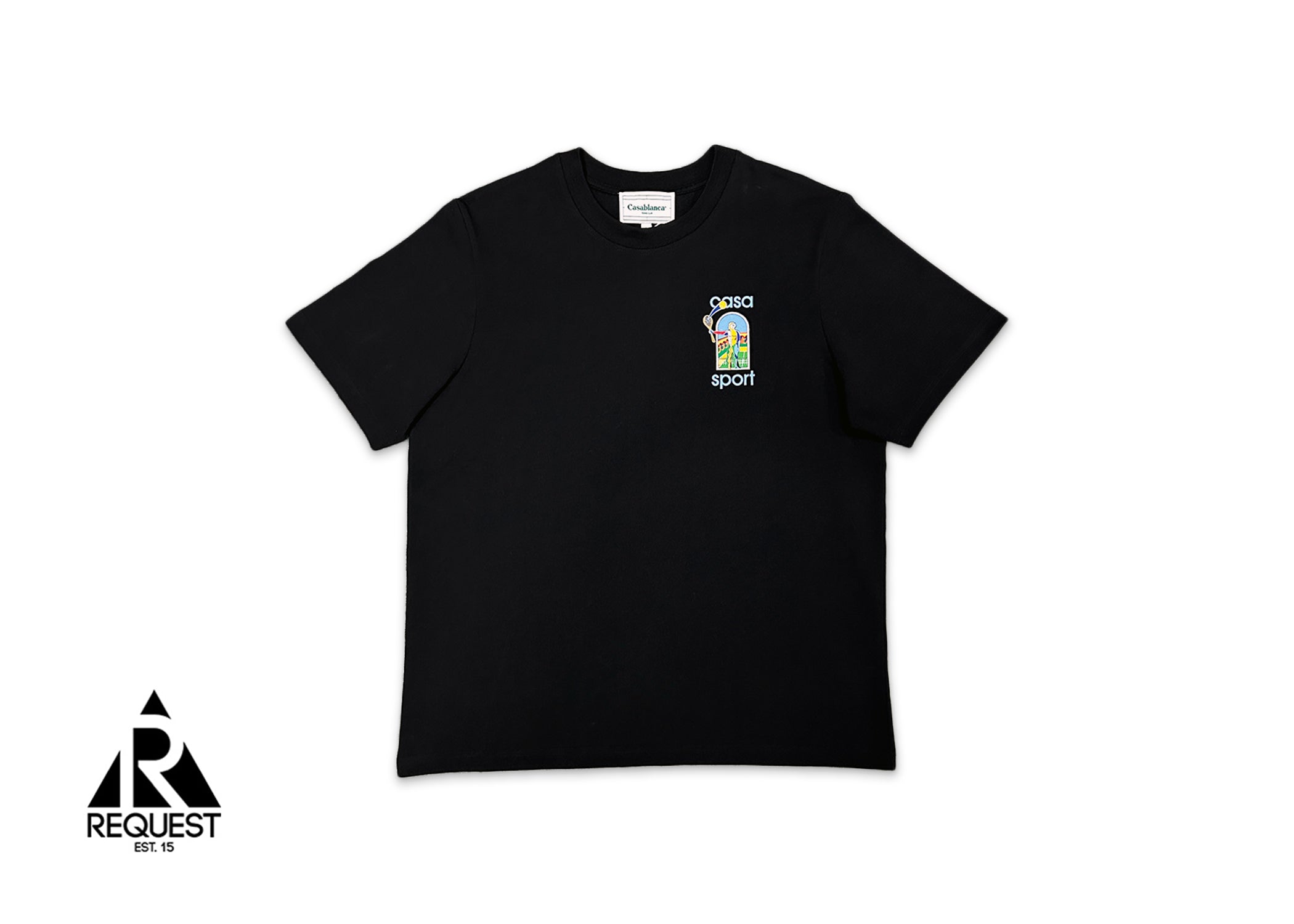 Casablanca, Le Jeu Colore Screen Printed Tee "Black"