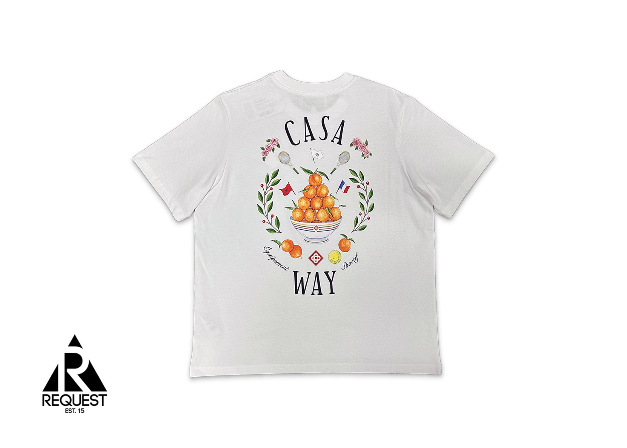 Casablanca, Le Jeu Colore Screen Printed Tee "White"