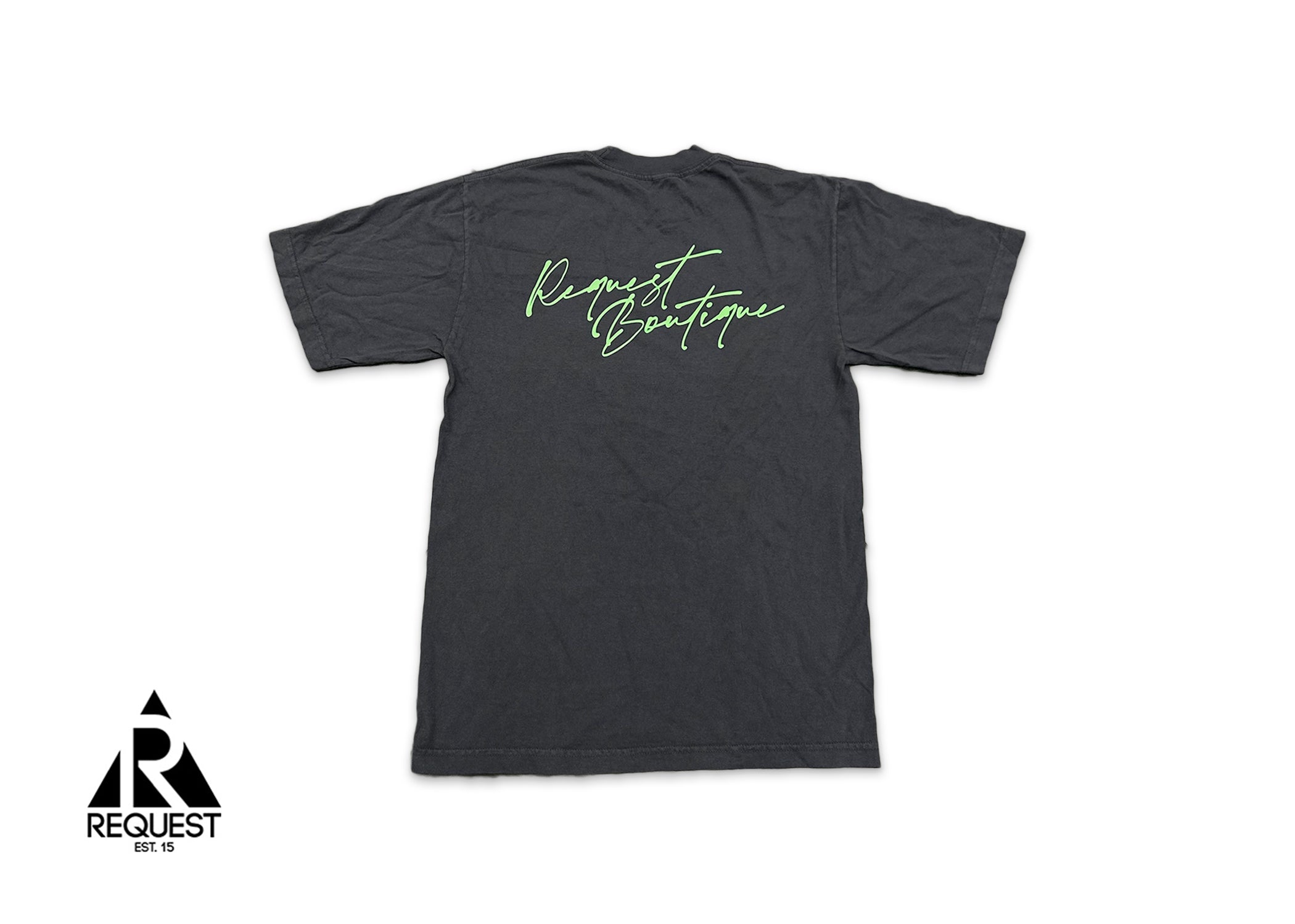 Request Script Tee "Dolphin Blue”