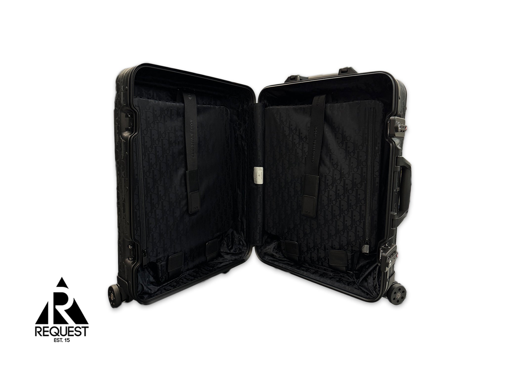 Dior, Rimowa Carry On Luggage Suitcase "Black Oblique"