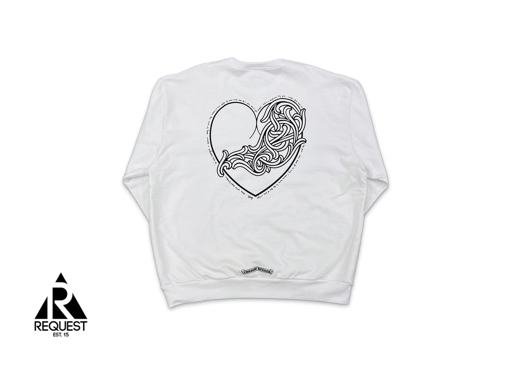 Chrome Hearts, Deadly Doll Vine Heart Crewneck "White"