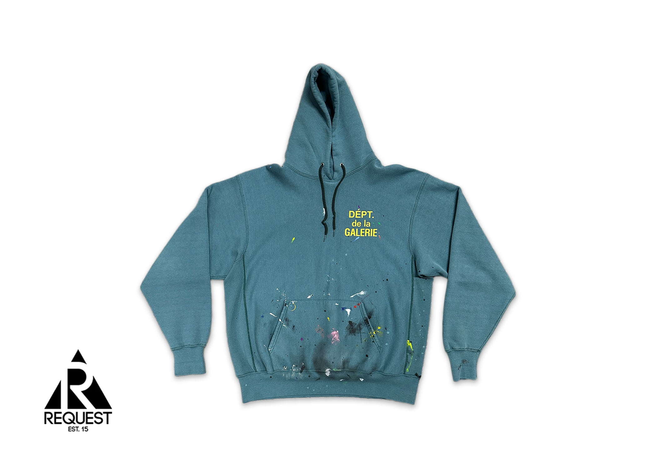 Gallery Dept., Paint Logo Hoodie "Teal"