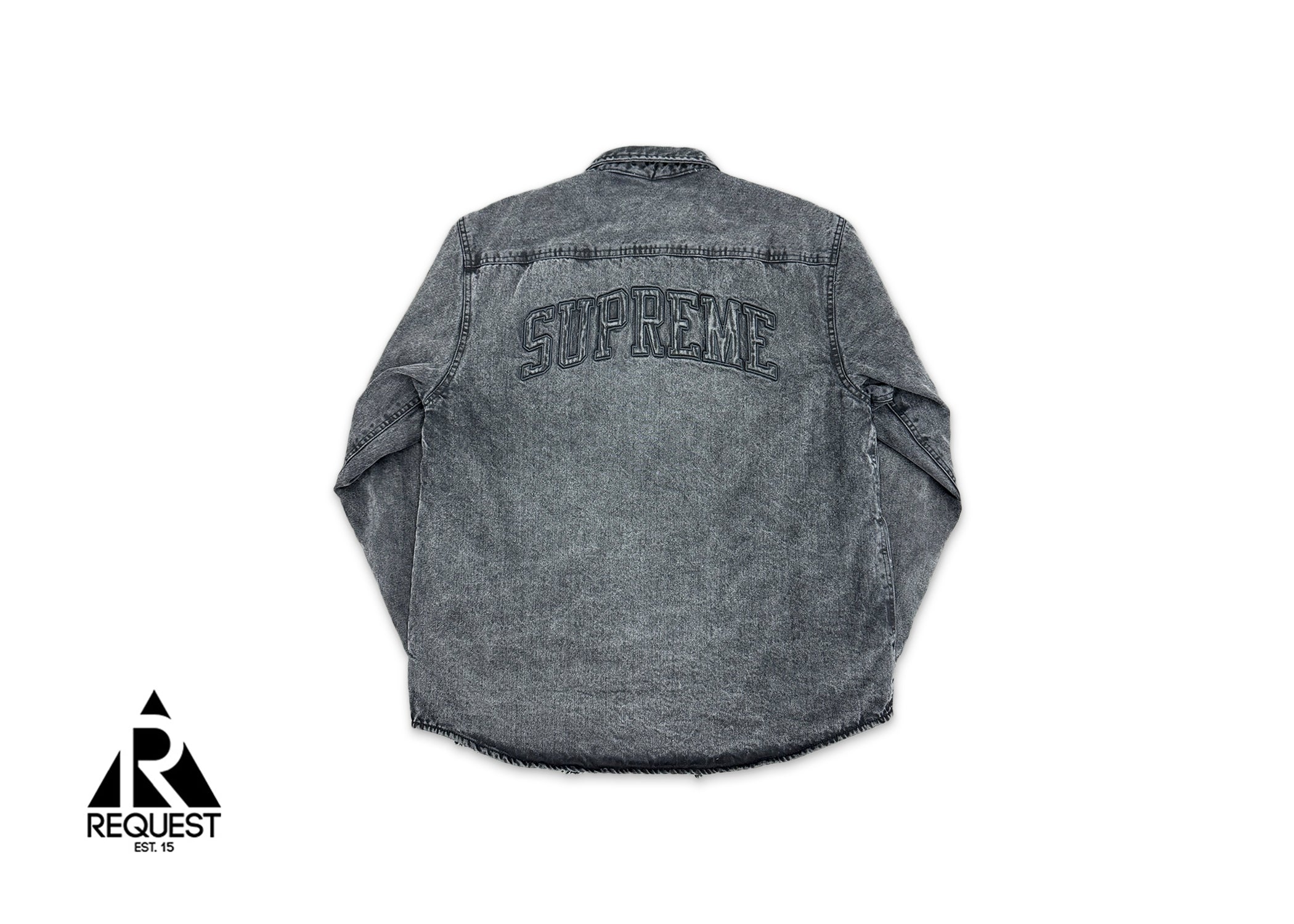 Supreme, Faux Shearling Lined Work Shirt "Black Denim"