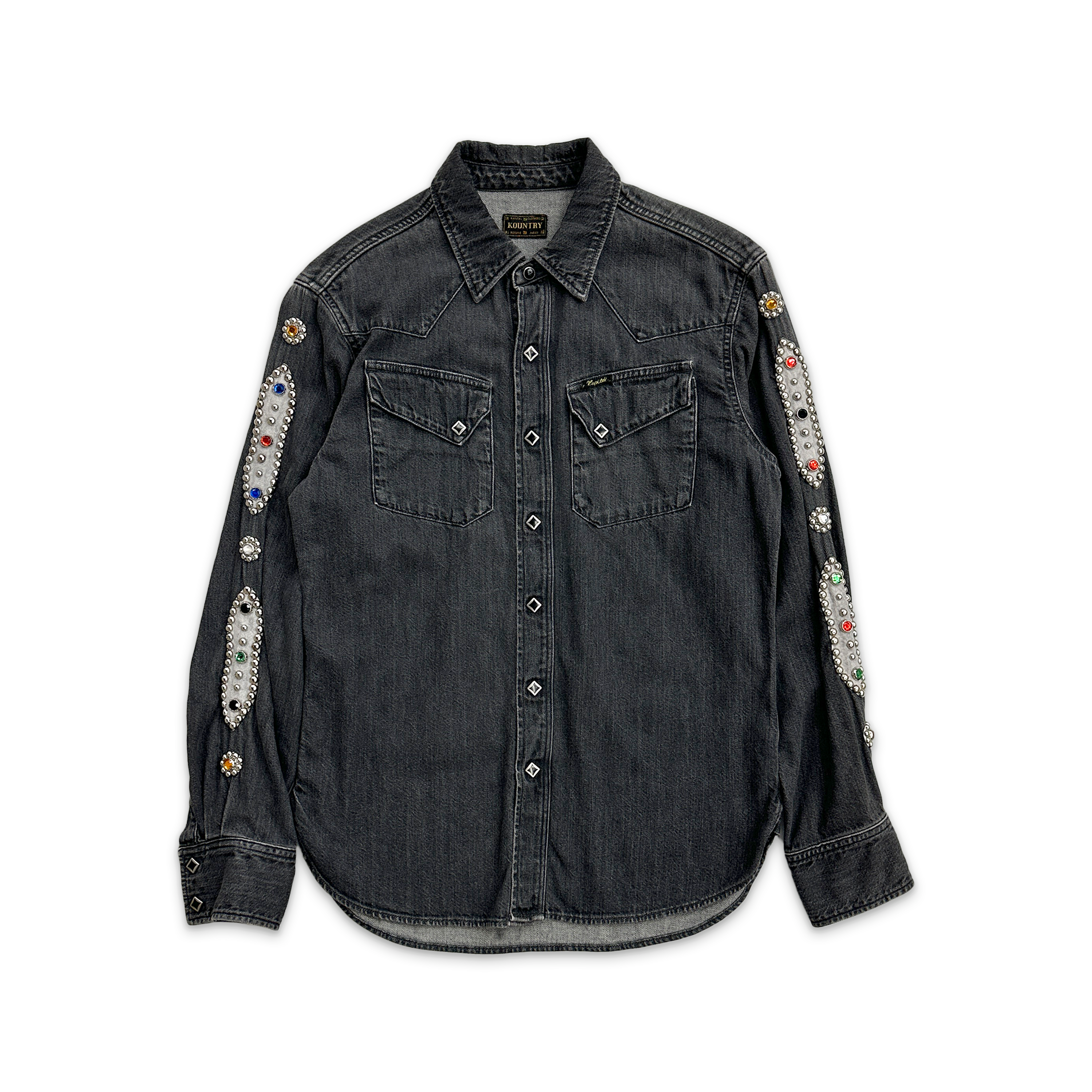 Kapital, Western Denim Studded Shirt "Black"