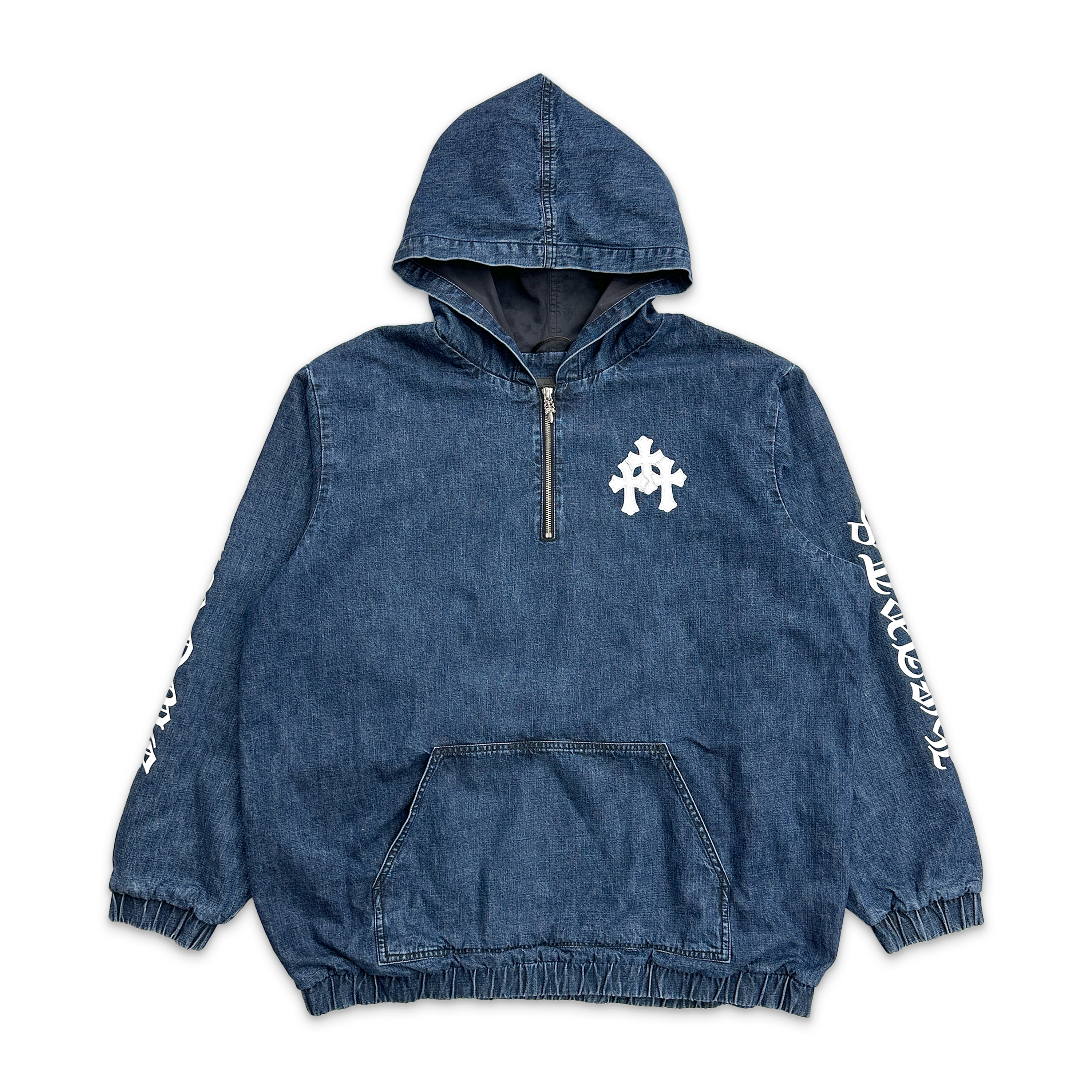 Chrome Hearts, Denim Anorak Half Zip Jacket "Indigo"