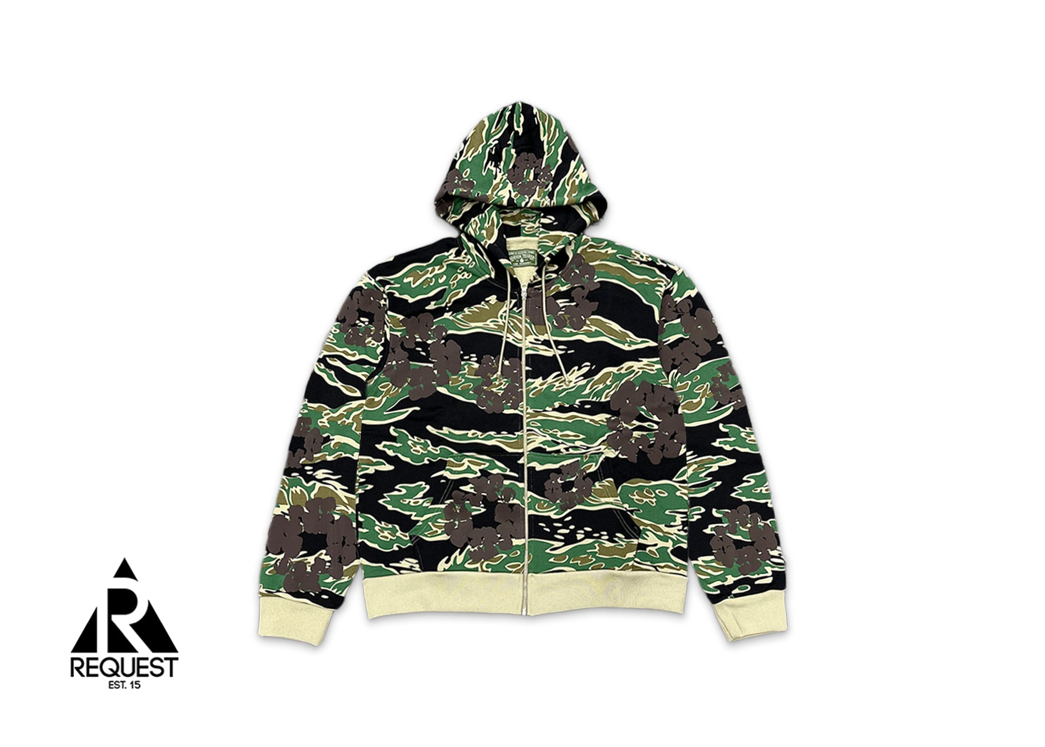 Denim Tears, Camo Cotton Wreath Zip Hoodie "Tiger Camo"