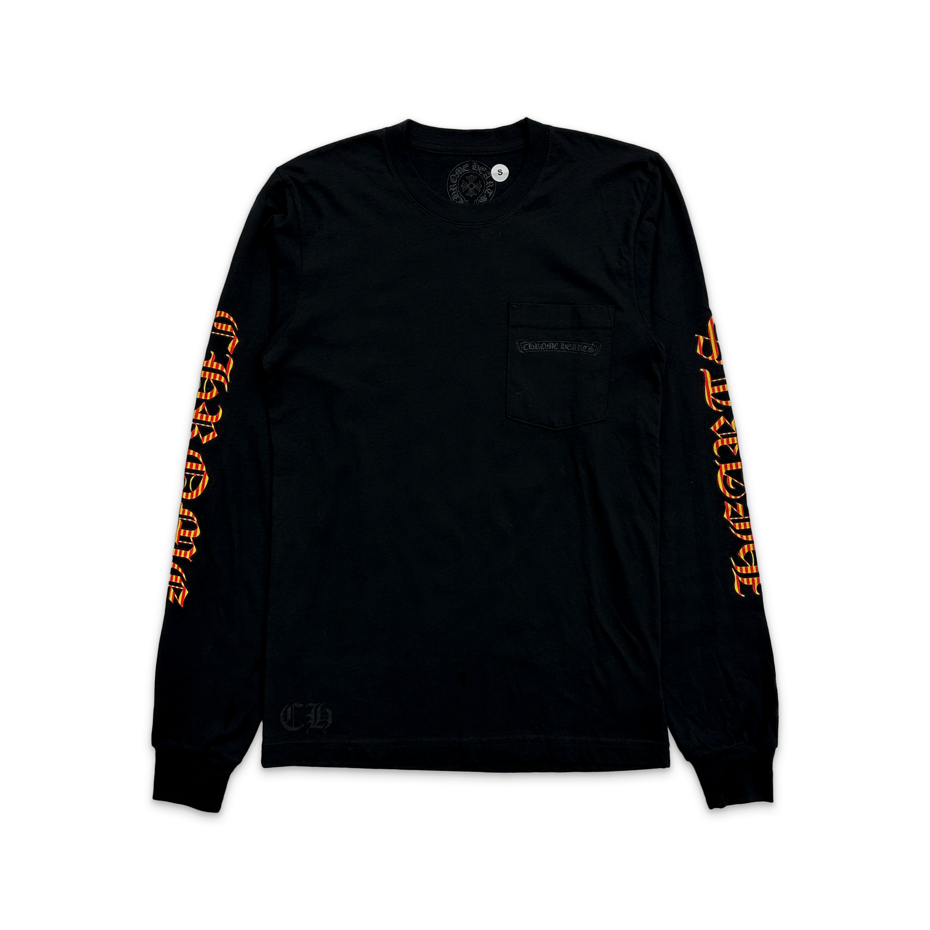 Chrome Hearts, Dagger L/S Tee "Black/Orange"