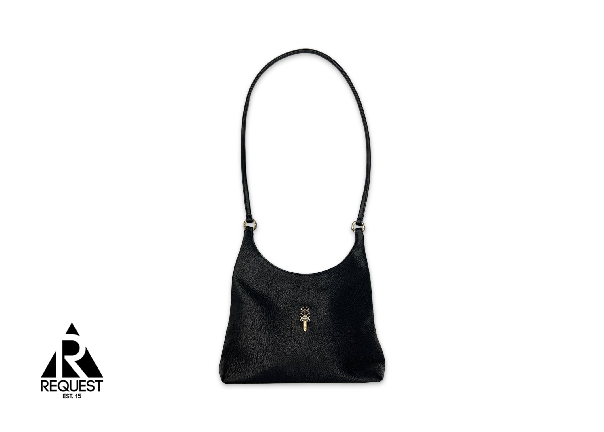 Chrome Hearts, Dagger Mini Leather Shoulder Bag "Black"