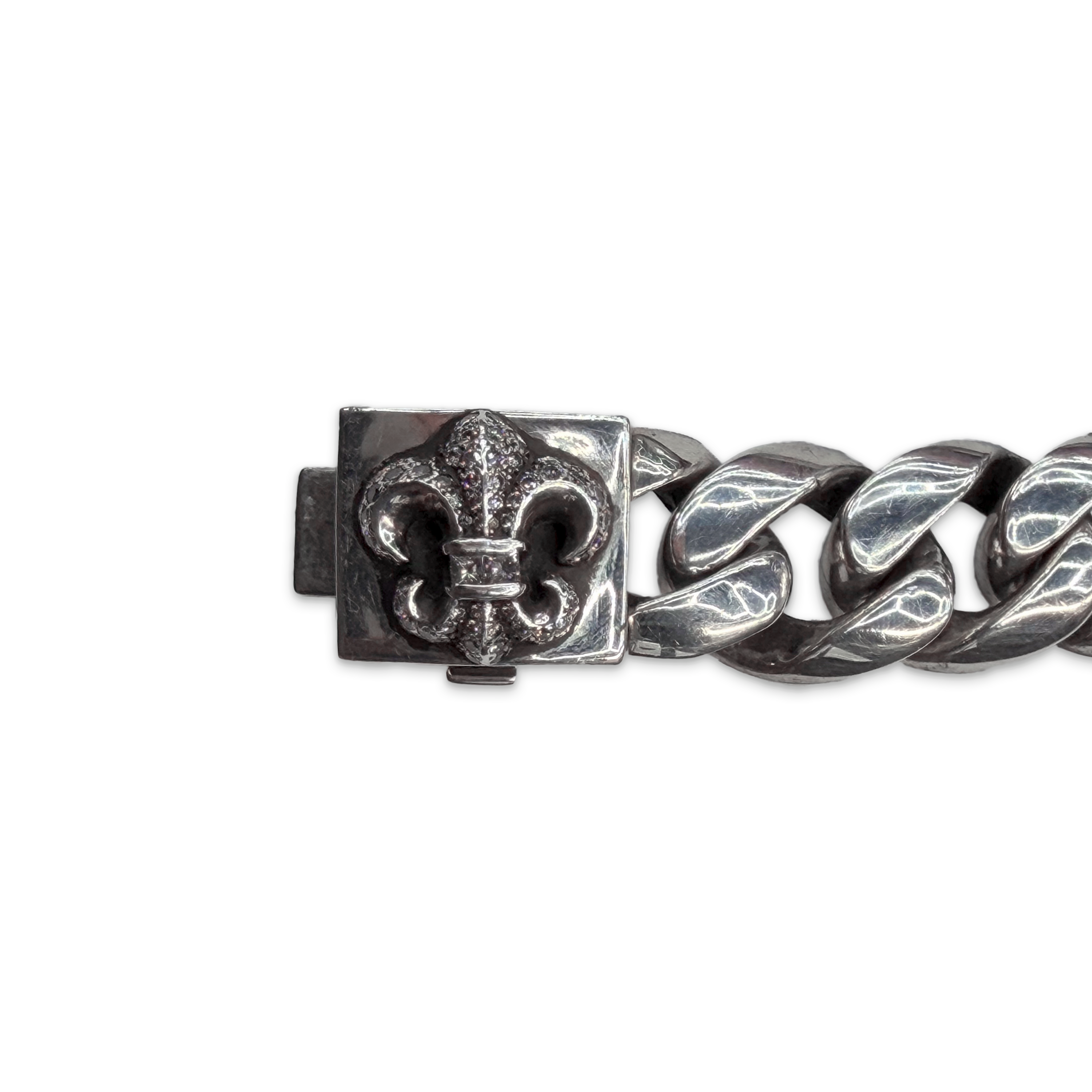 Chrome Hearts, XL Diamond Fleur Cuban Link Bracelet