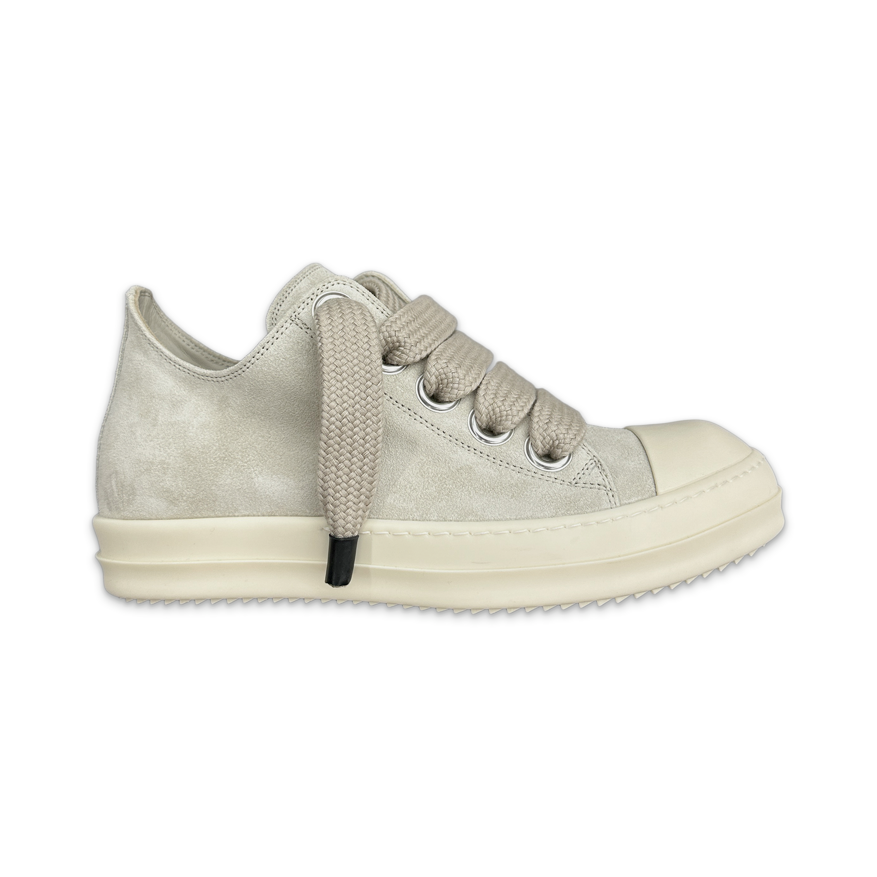Rick Owens, Hollywood Ramones Suede Jumbo Lace Low "Dinge Milk"