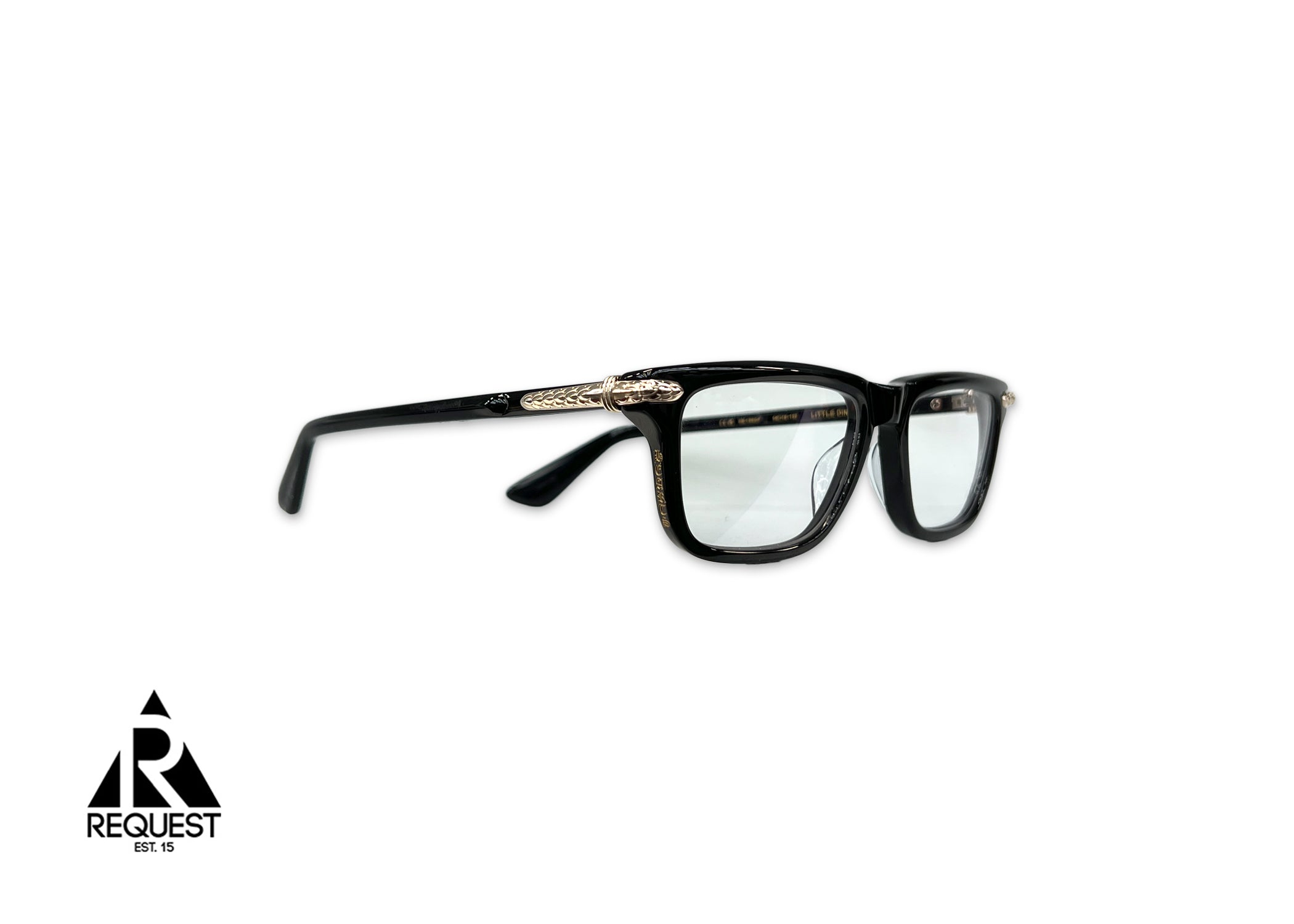 Chrome Hearts, Little Dinger Glasses "Black/Gold"