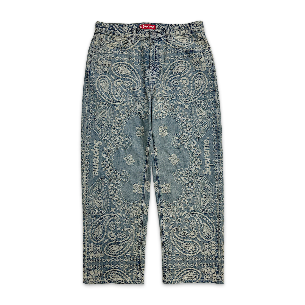 パンツ Bandana Jacquard Baggy Jean black 32 Buy Supreme Bandana Jacquard Baggy Jean 'Black' - SS25P12 BLACK | GOAT