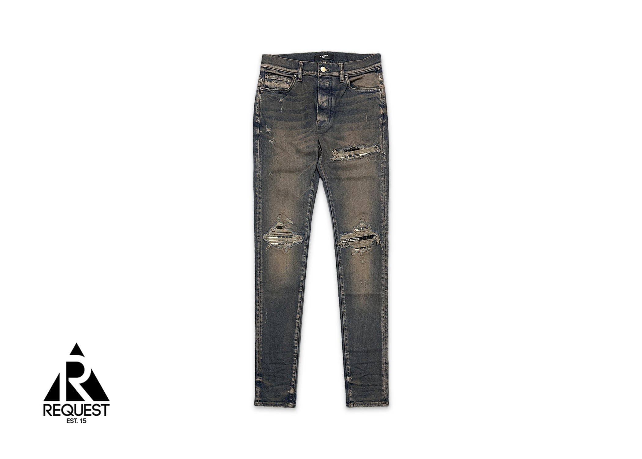 Amiri, MX1 Plaid Patch Jean "Dark Indigo"