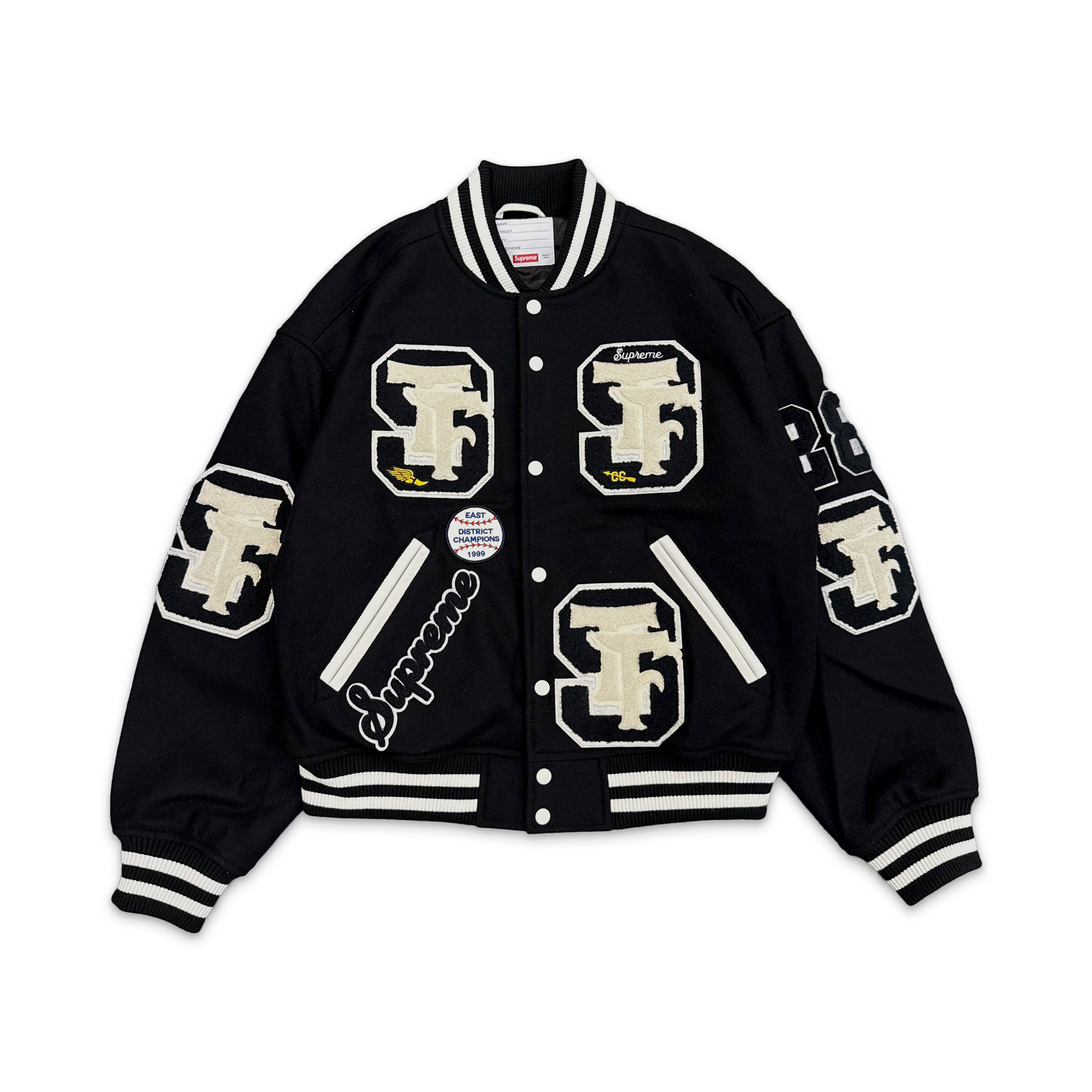 Supreme, Drill Team Varsity Jacket FW25 "Black"