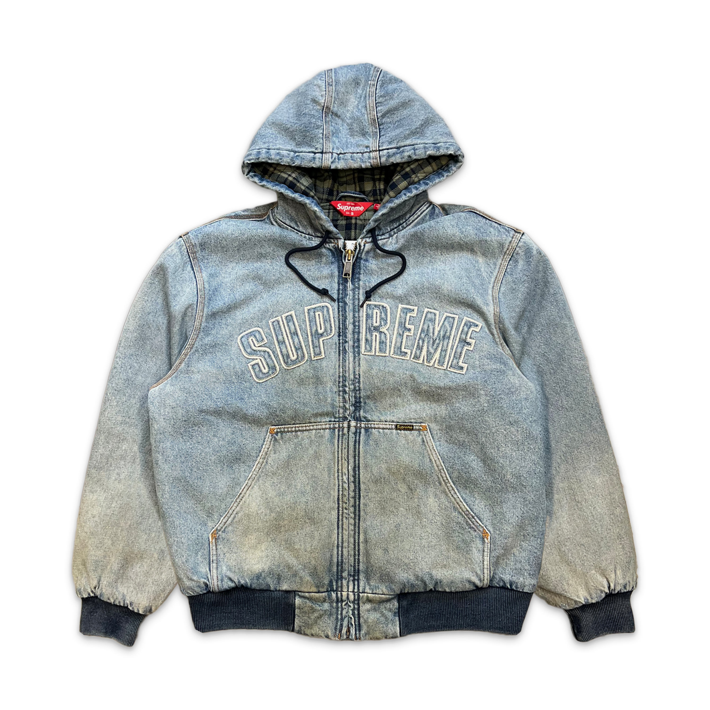 Supreme, Reflective Arc Hooded Work Jacket FW25 "Denim"