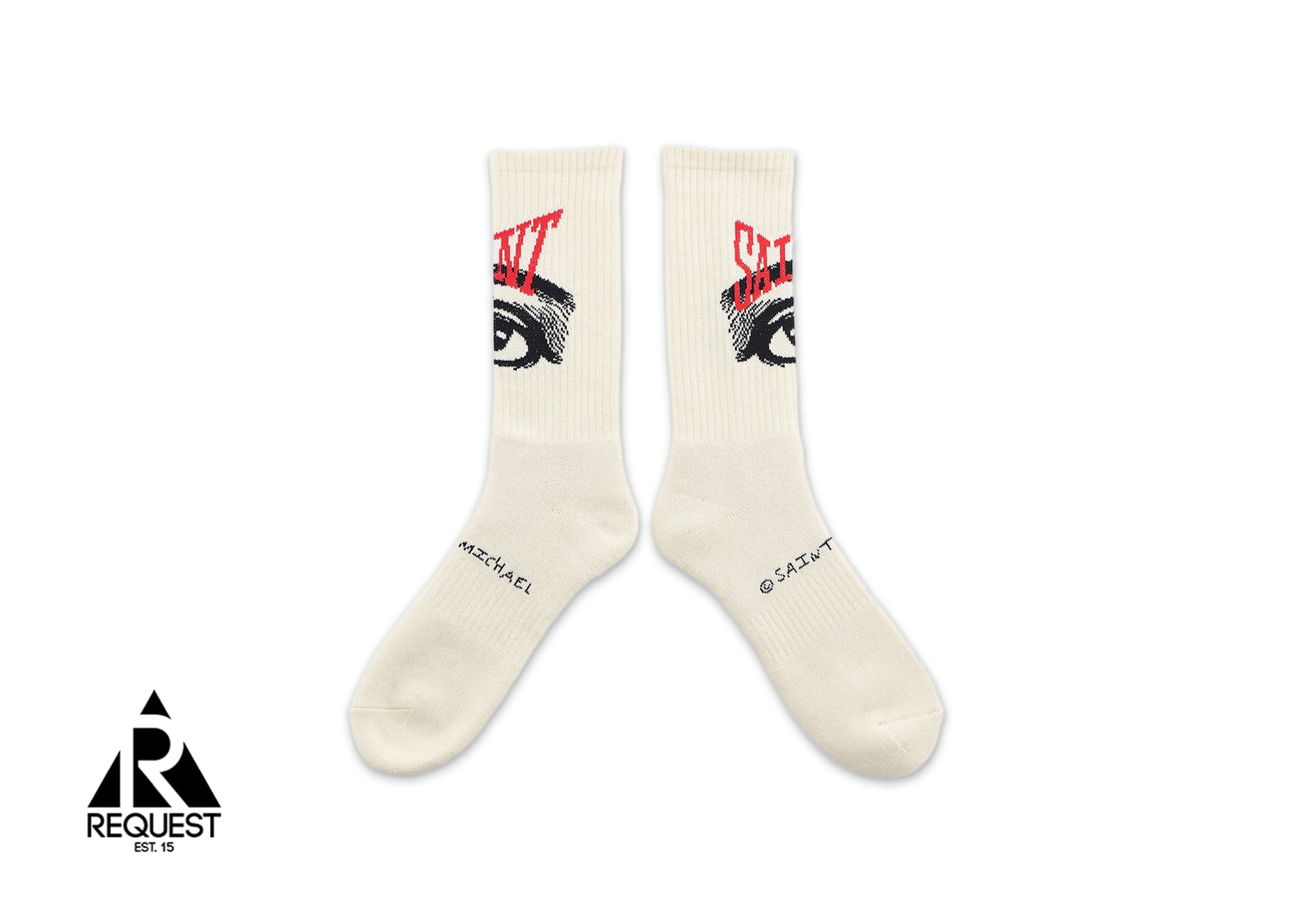 Saint Michael Eye Socks "Ecru"