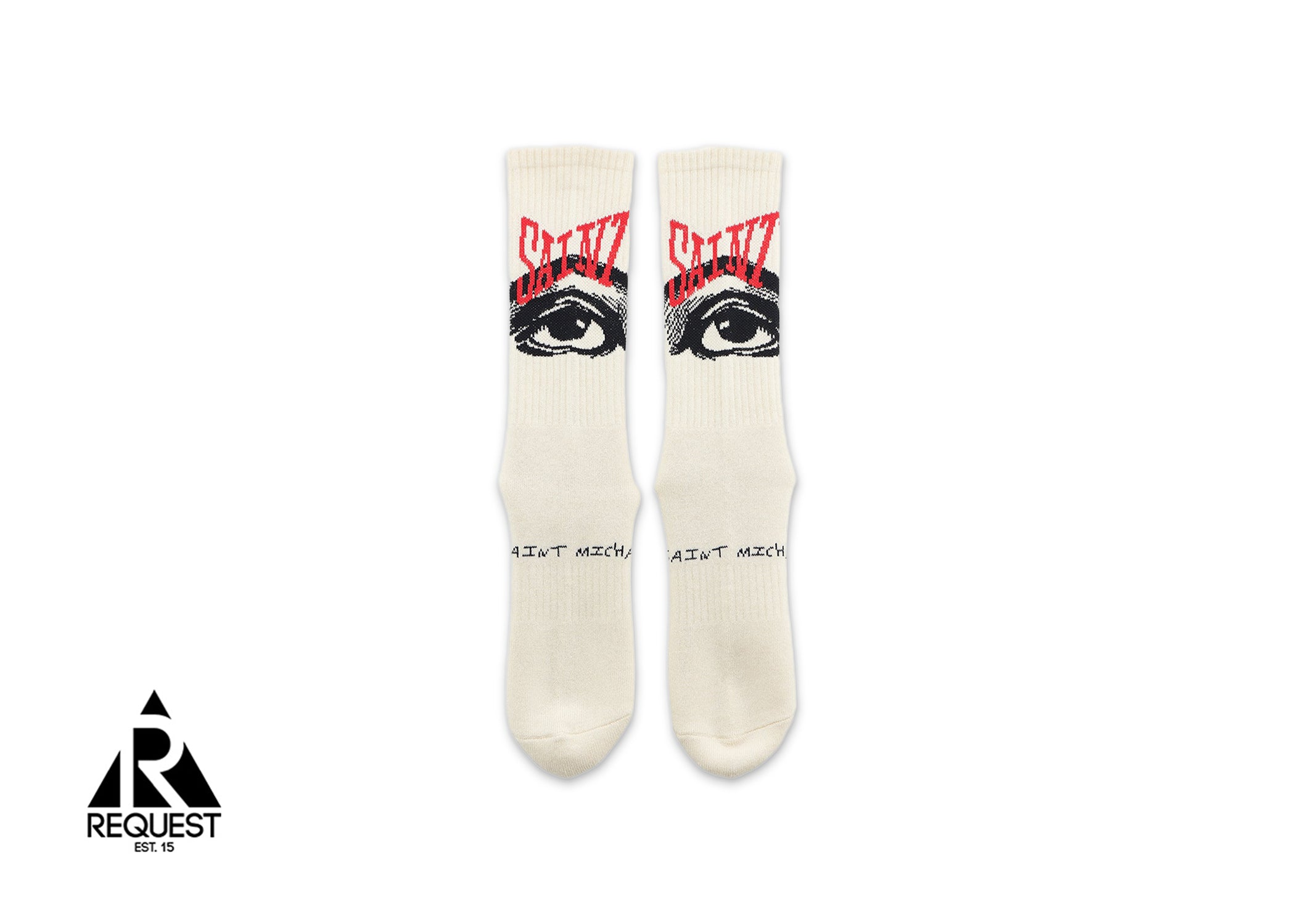 Saint Michael Eye Socks "Ecru"