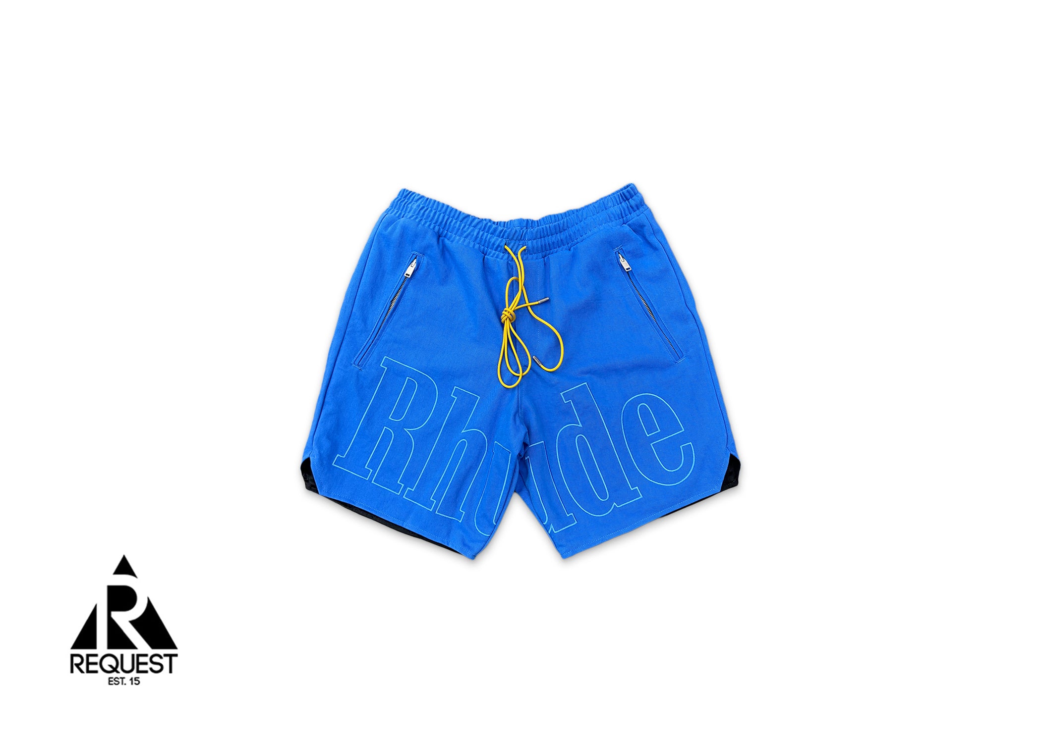 Rhude Electric Tonal Logo Shorts “Blue”