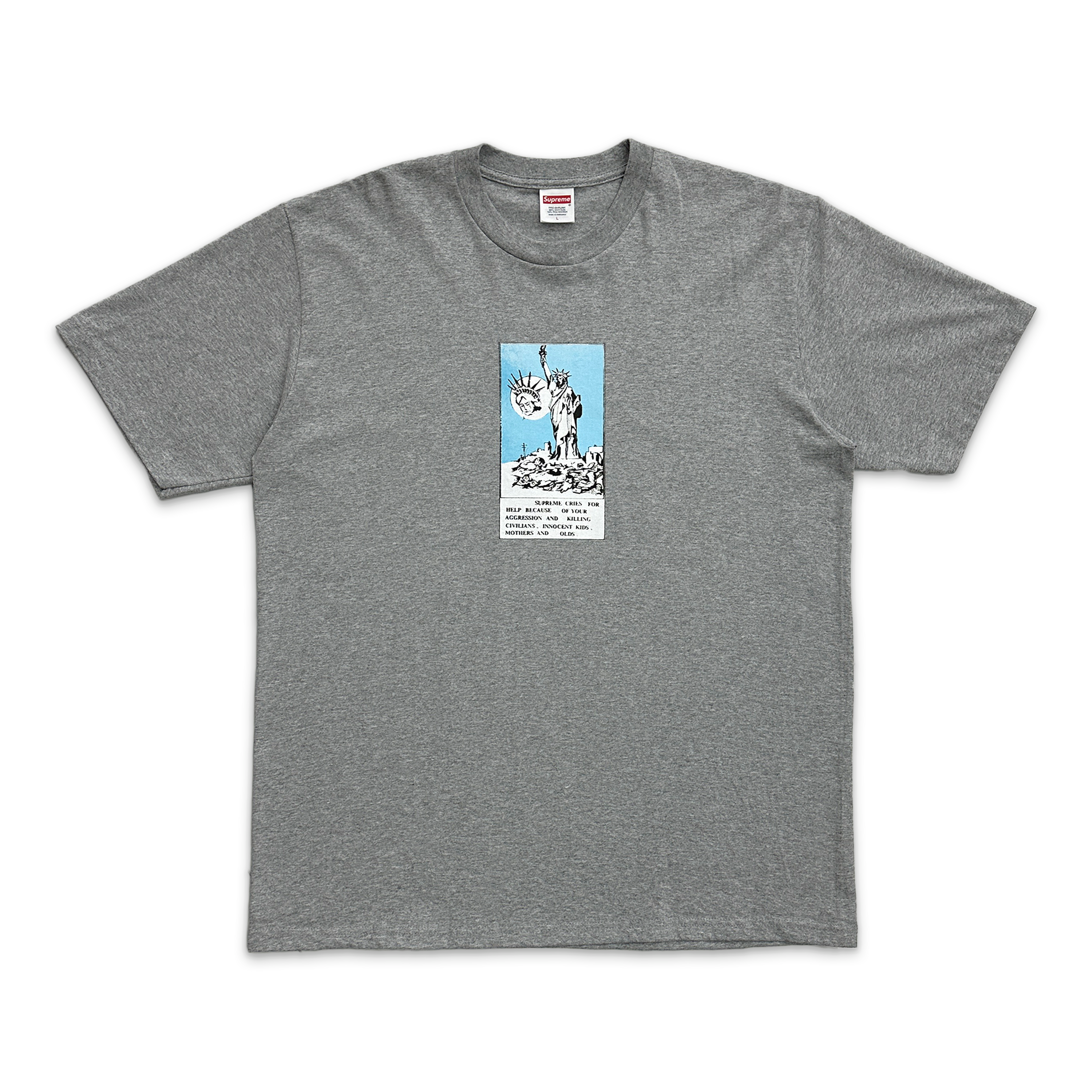 Supreme, Liberty Tee "Heather Grey"