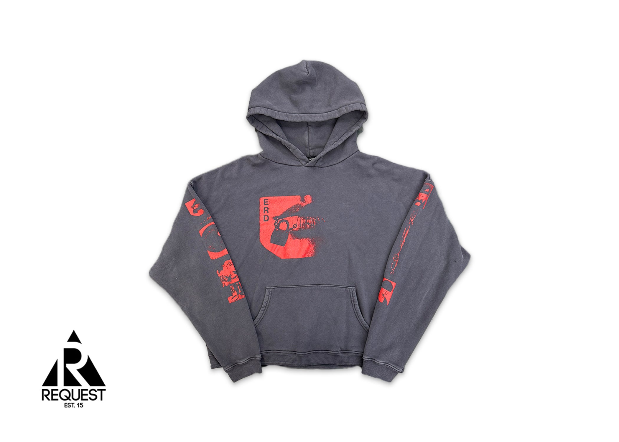 Enfants Riches Déprimes, Enfants Riches Déprimes Gray Lips Hoodie "Faded Purple"