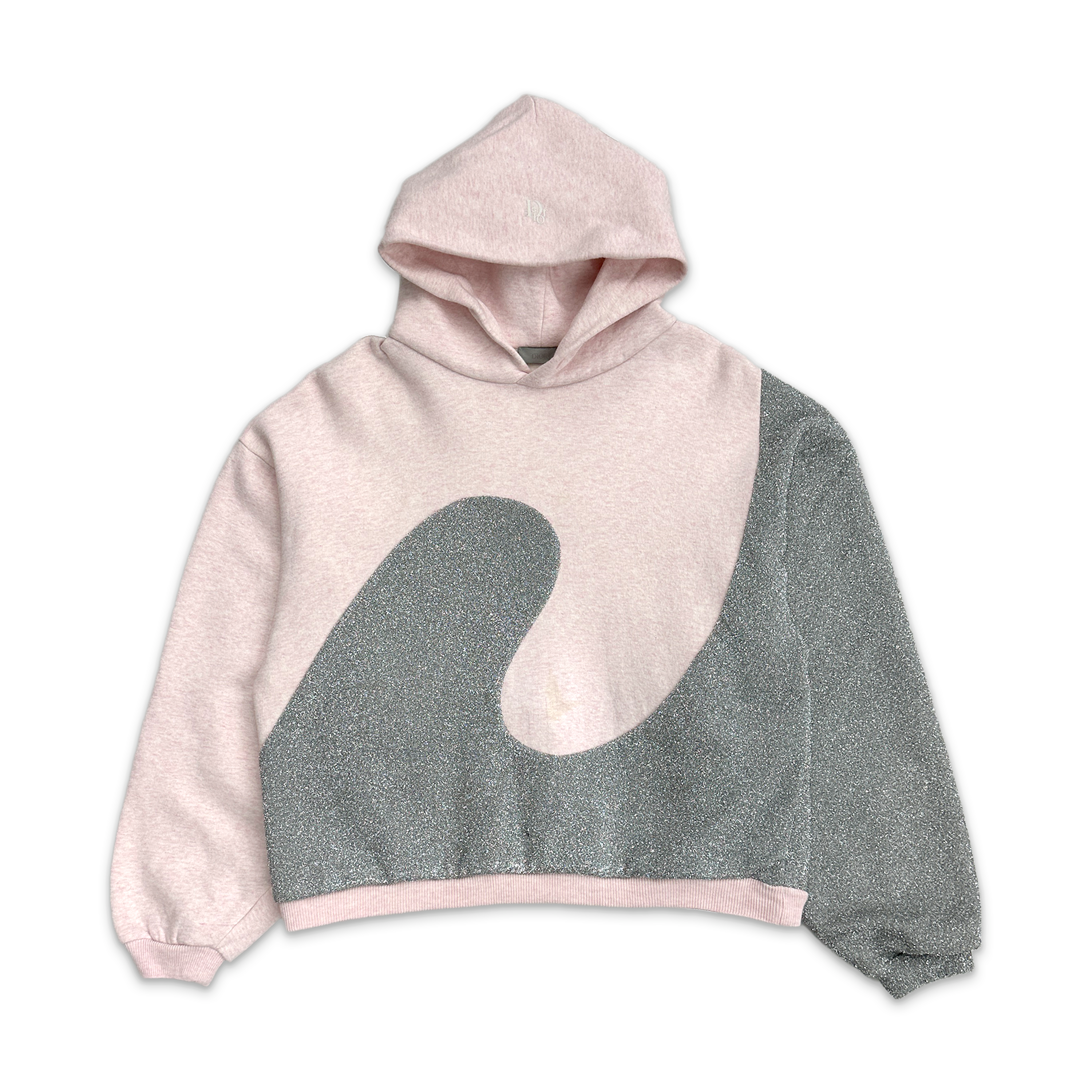 Dior, x ERL Glitter Panelled Hoodie "Pink"