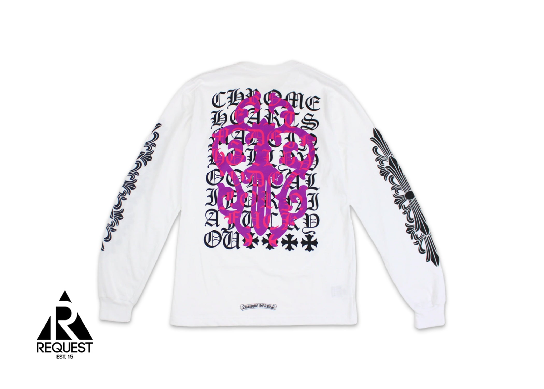 Chrome Hearts Eye Chart Dagger L/S Tee "White"