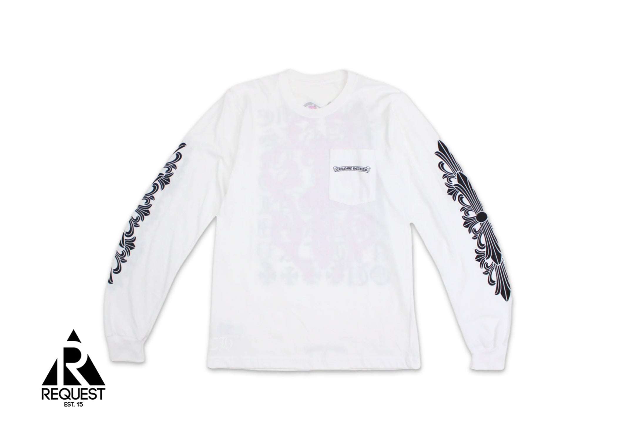 Chrome Hearts Eye Chart Dagger L/S Tee "White"