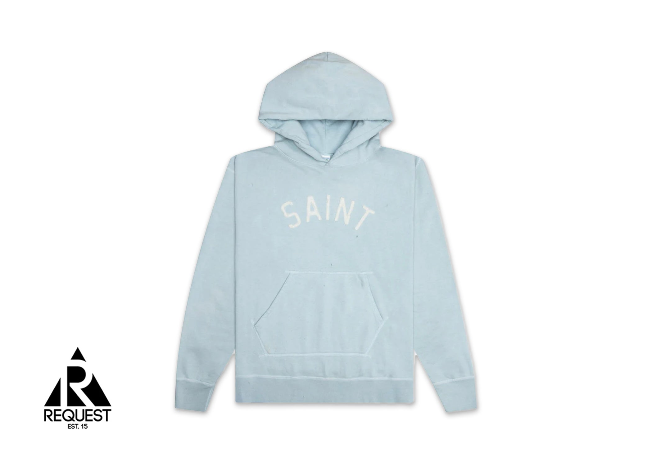 Saint Michael Felt Hoodie "Blue"