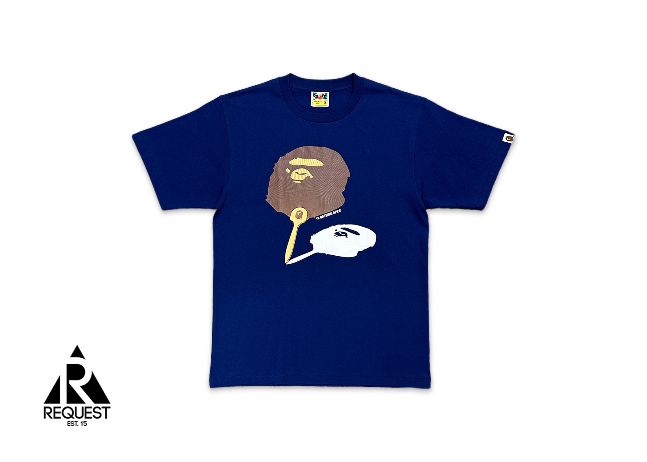A Bathing Ape (BAPE), Fan Ape Head Tee "Navy"