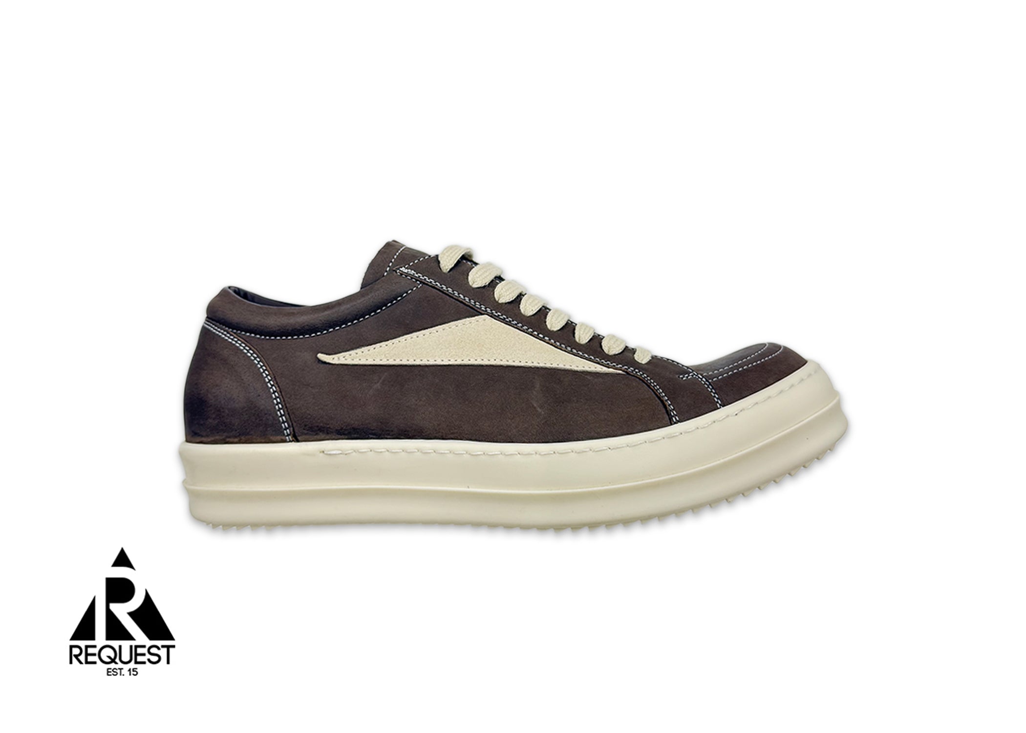Rick Owens, Porterville Leather Vintage Sneaks "Fawn Milk"