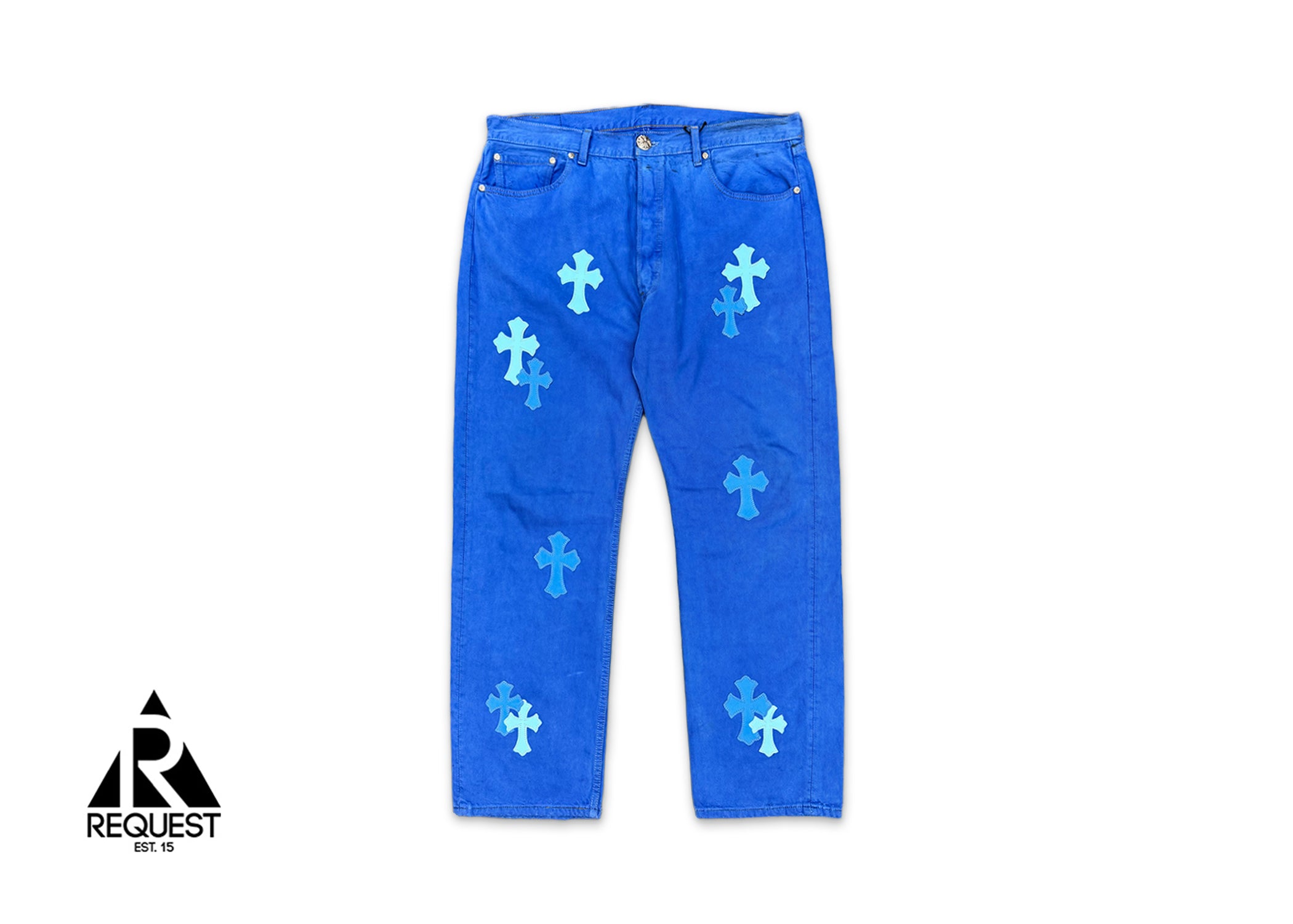Chrome Hearts, Levi's Blue Denim London Exclusive "Blue & Light Blue Crosses"