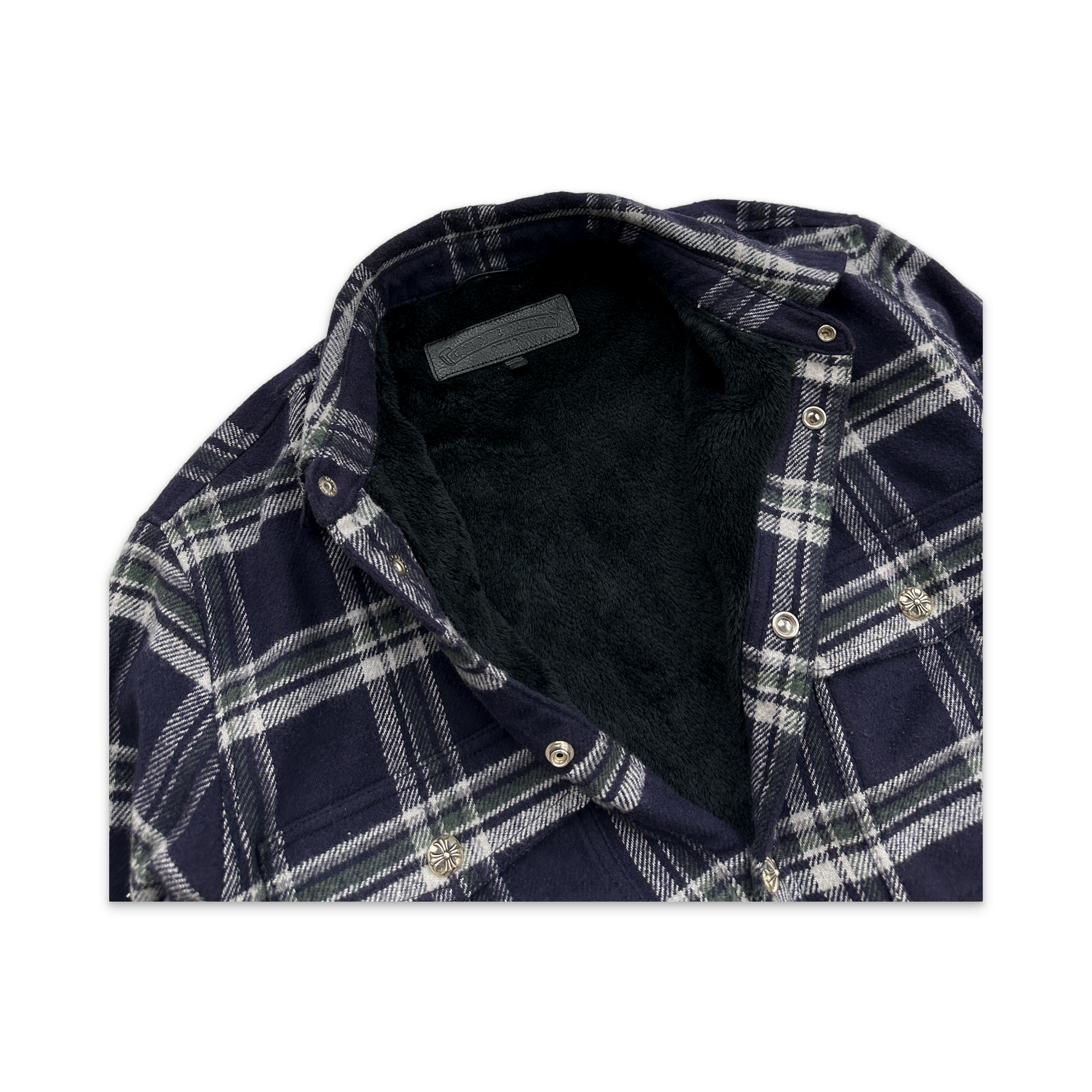 Chrome Hearts, Insulated Flannel Jacket "Navy"