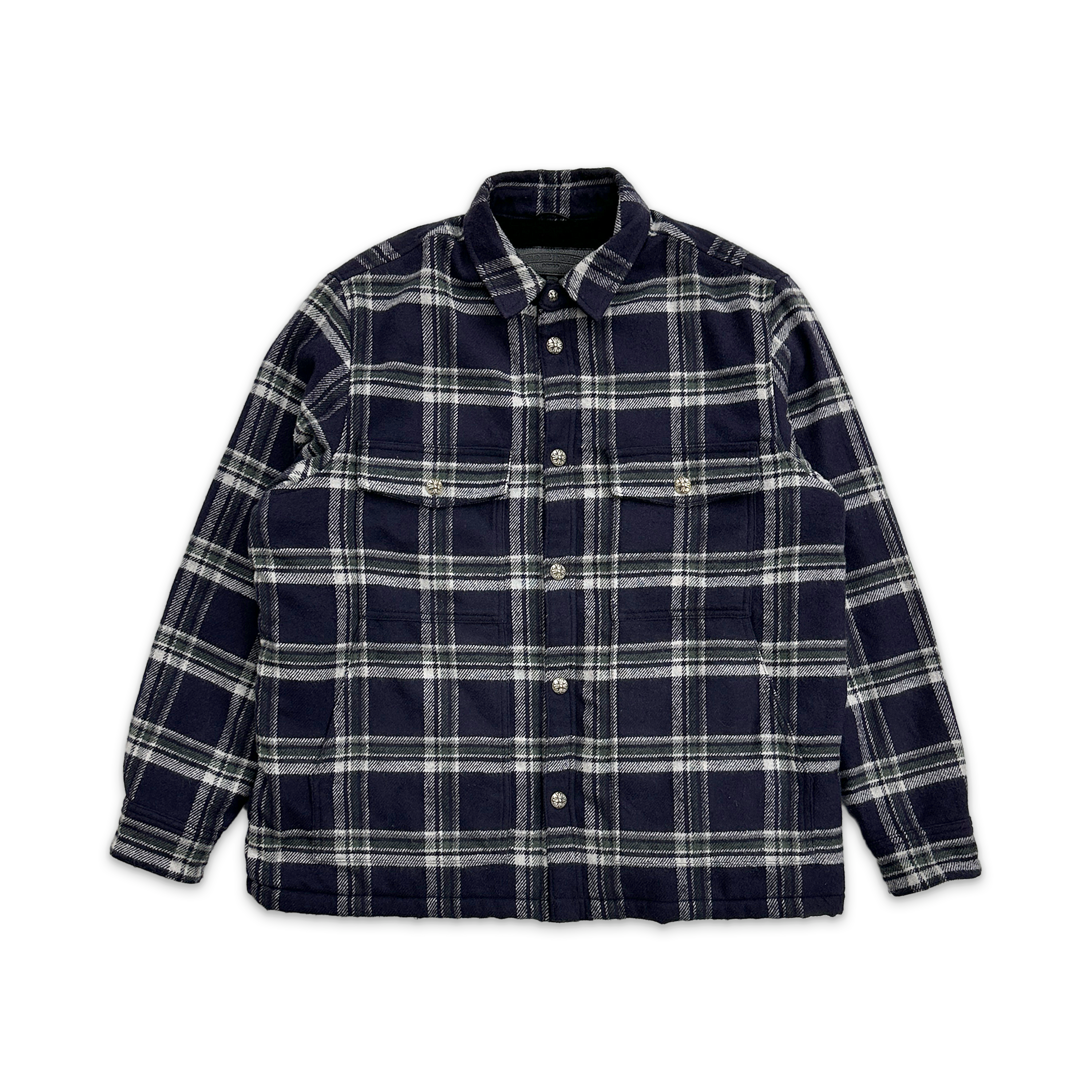 Chrome Hearts, Insulated Flannel Jacket "Navy"