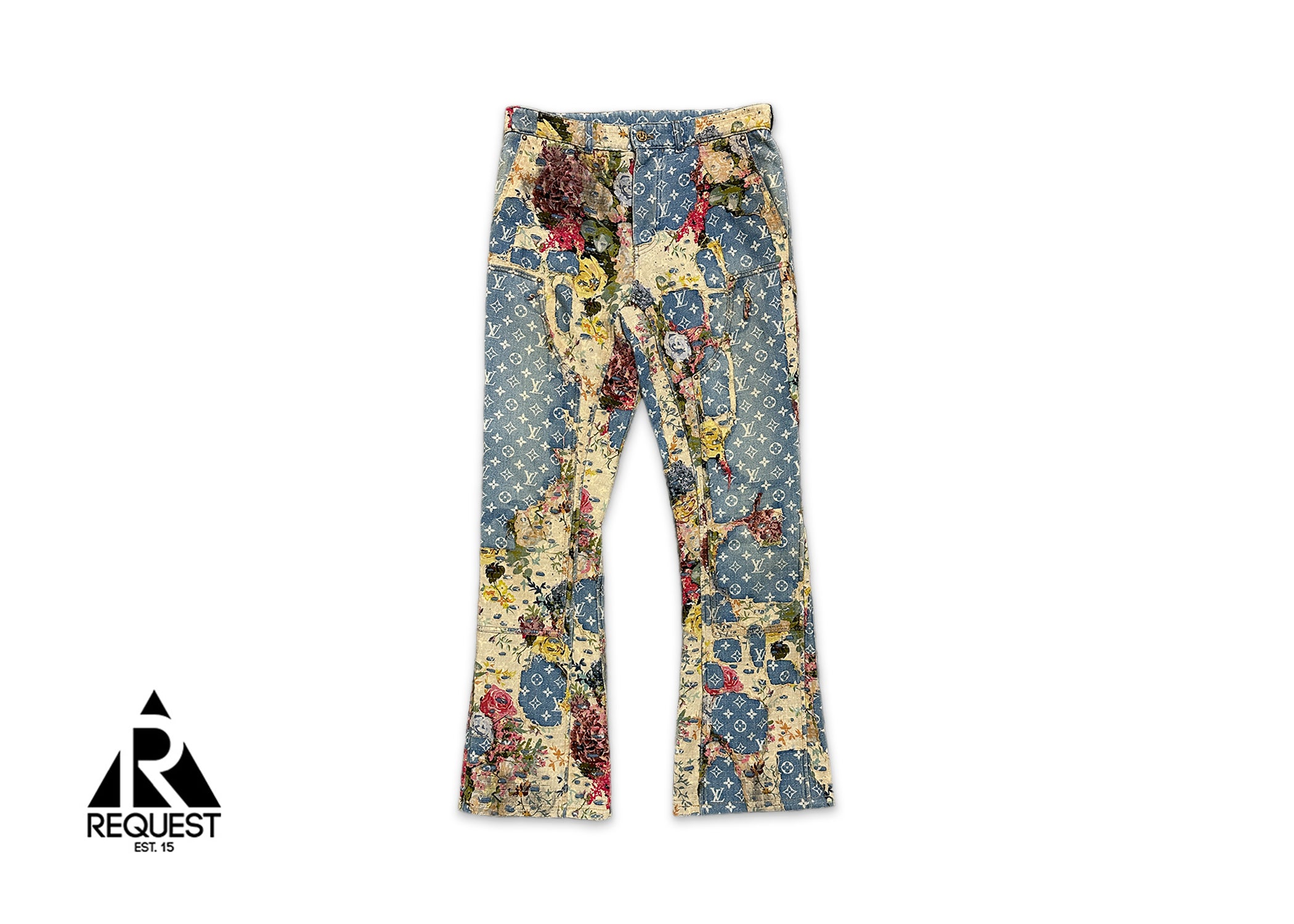 Louis Vuitton, Monogram Tapestry Carpenter Denim Pants "Light Wash"