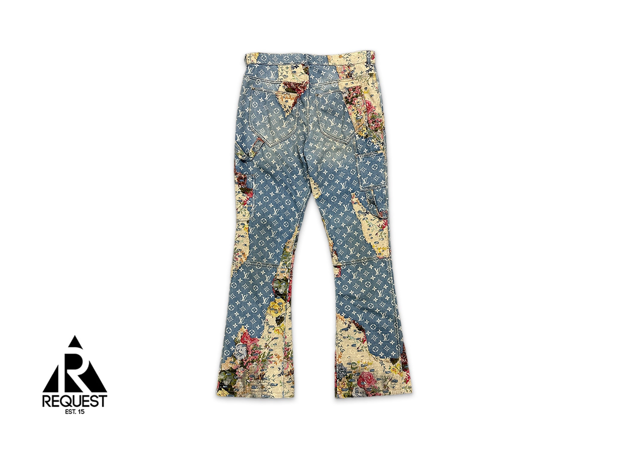 Louis Vuitton, Monogram Tapestry Carpenter Denim Pants "Light Wash"